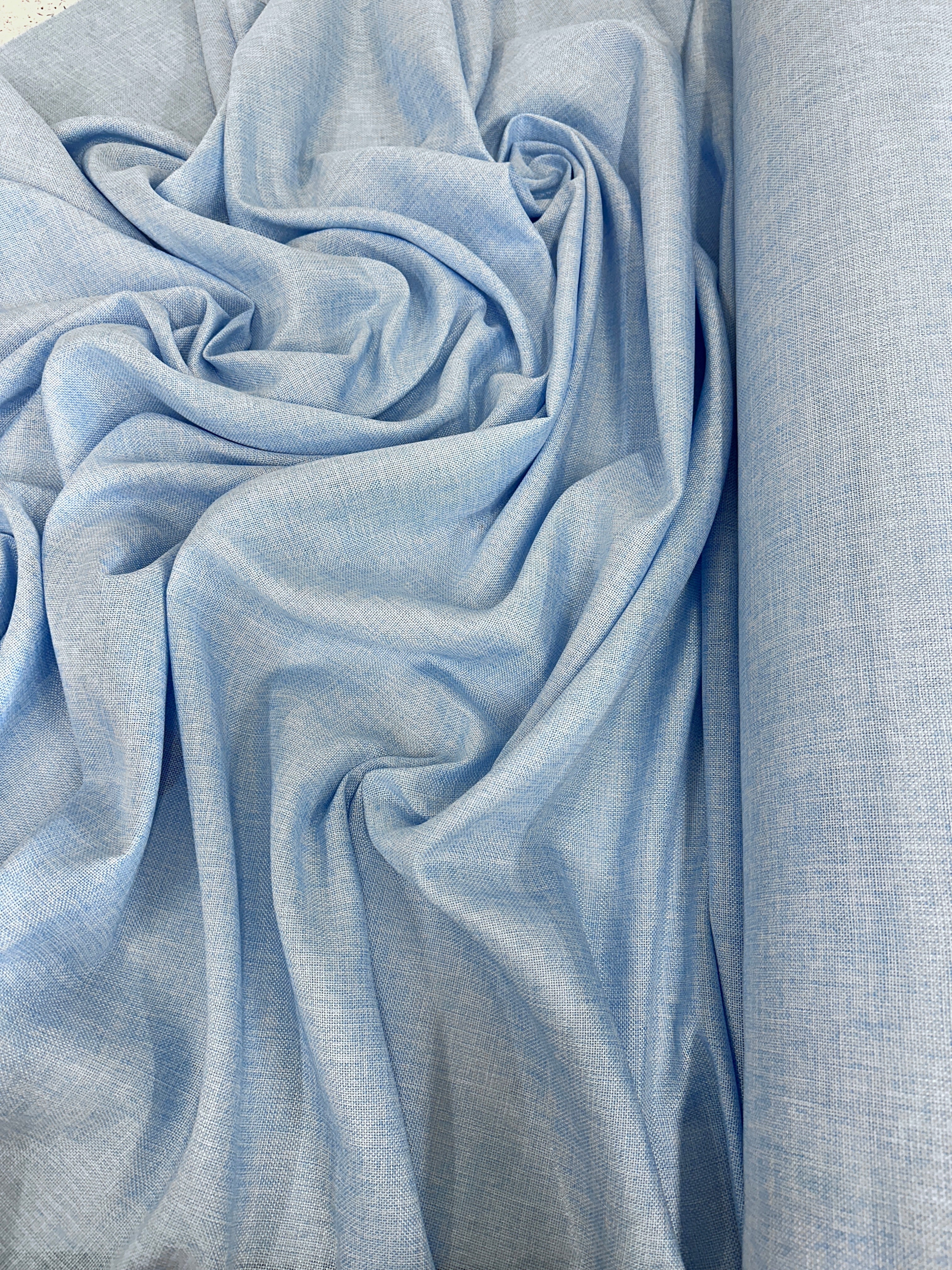 Baby Blue Faux Linen, Shop Fabrics Online, Sewing, Fabric Store, Sewing Store, Cheap Fabric Store, Kiki Textiles, Textile by the Yard