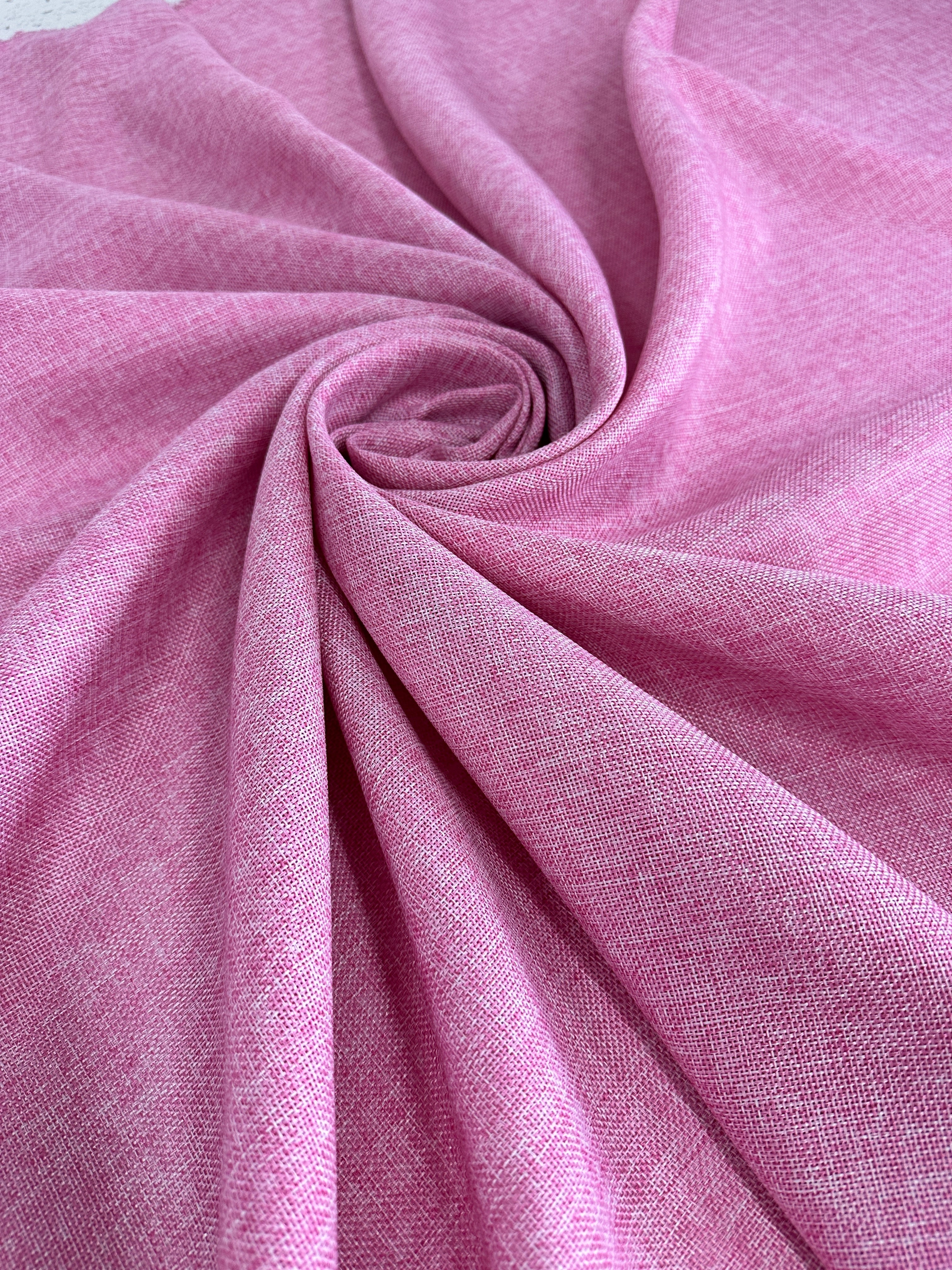 Baby Pink Faux Linen, Faux Linen, Linen Fabric by Yard, Linen Fabric, Linen Material, Premium Linen, Durable Fabric, Home Decor Fabric