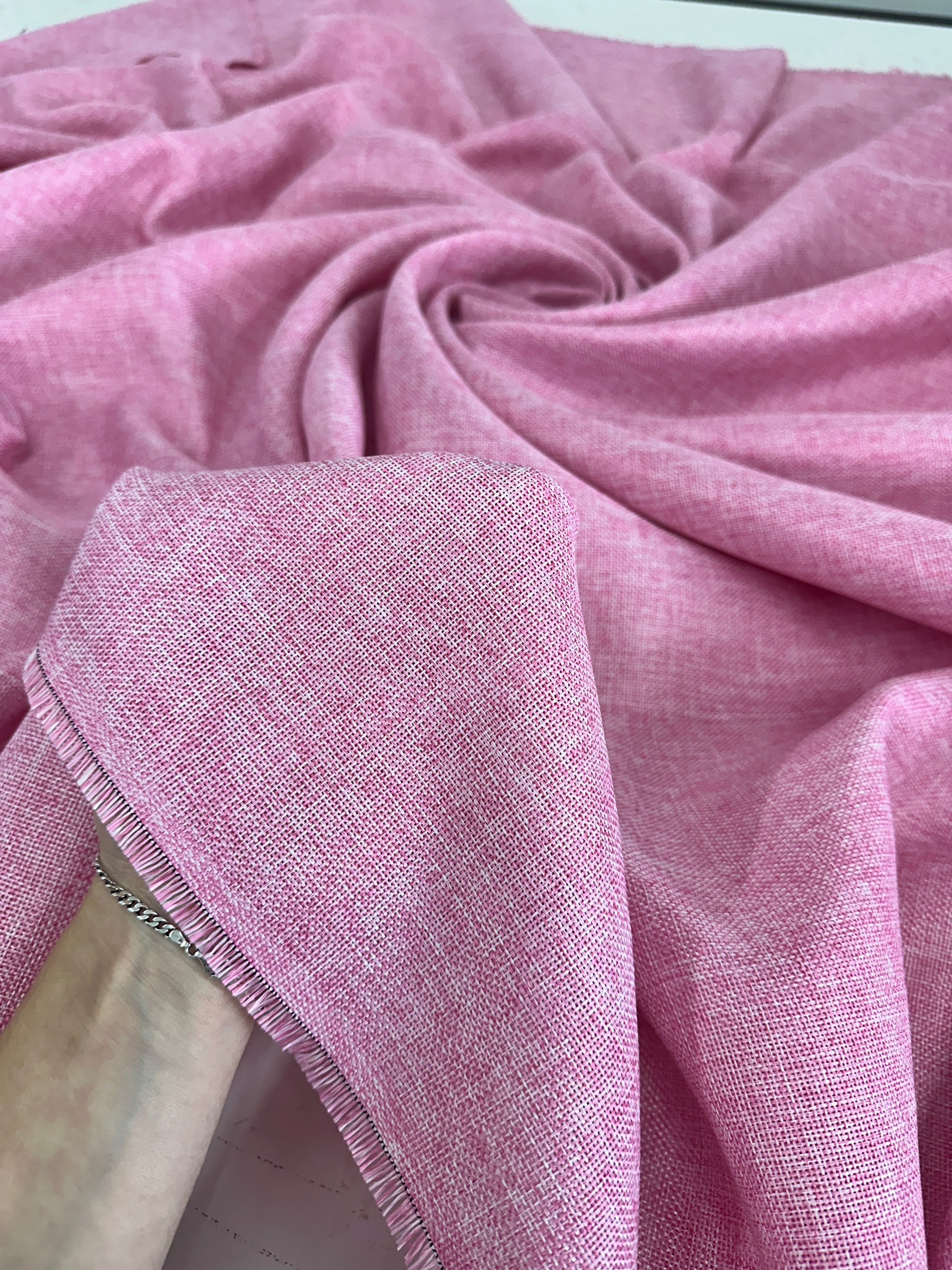 Baby Pink Faux Linen, Shop Fabrics Online, Sewing, Fabric Store, Sewing Store, Cheap Fabric Store, Kiki Textiles, Textile by the Yard