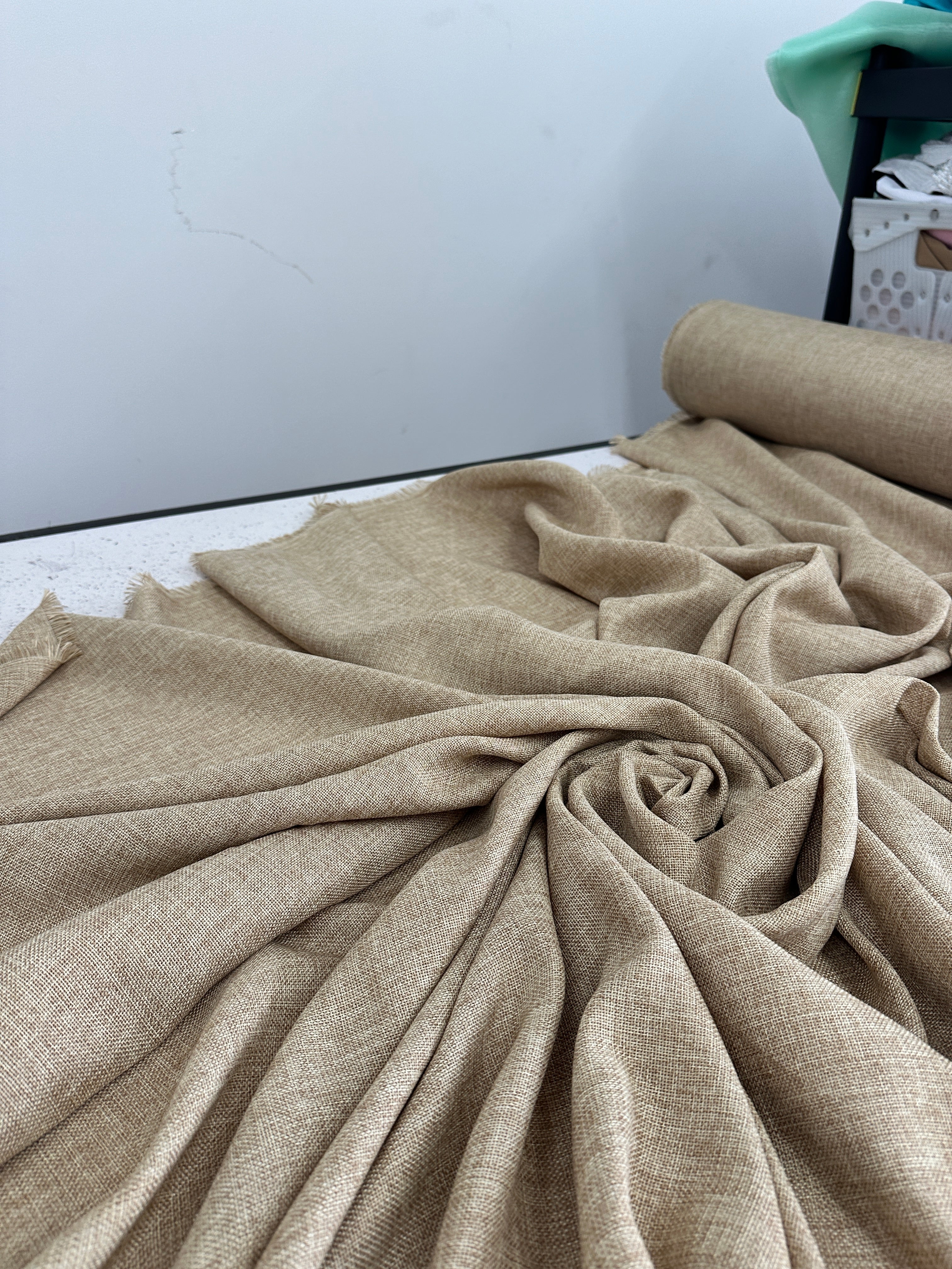 Sand Faux Linen, Faux Linen, Linen Fabric by yard, linen fabric, linen material, premium linen, Cheap Fabric Store