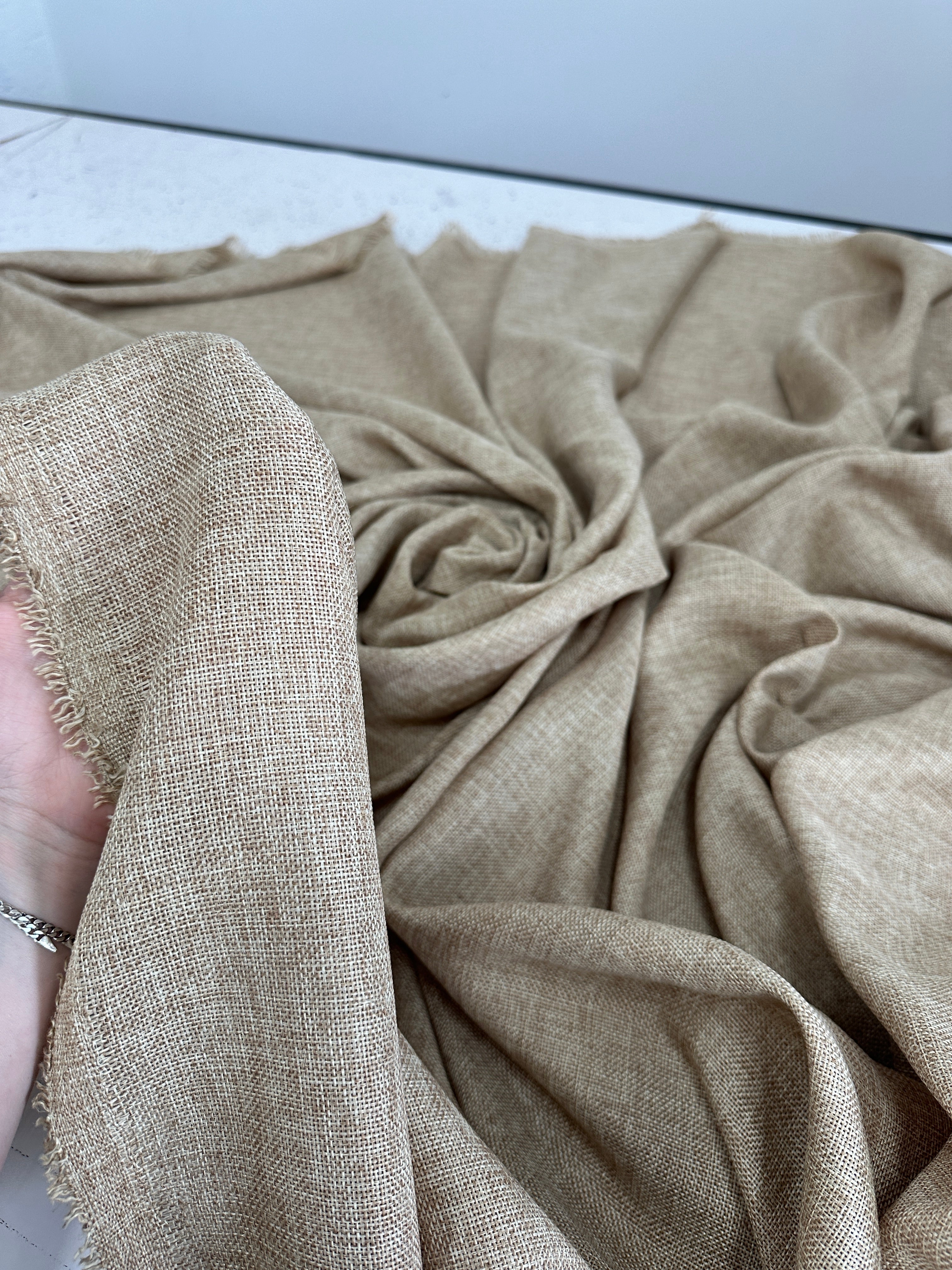 Sand Faux Linen, Faux Linen, Linen Fabric by yard, linen fabric, linen material, premium linen, Cheap Fabric Store