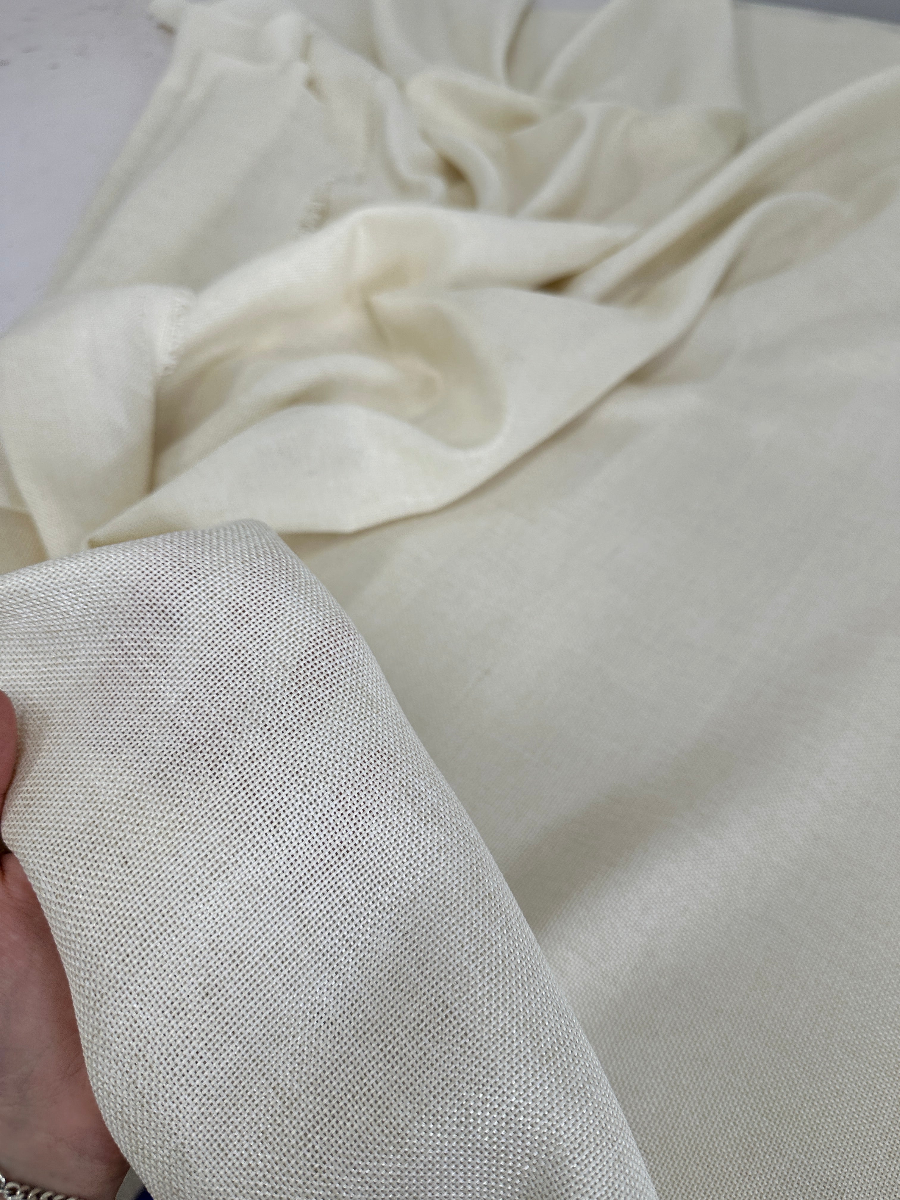 Ivory Faux Linen, Faux Linen, Linen Fabric by Yard, Linen Fabric, Linen Material, Premium Linen, Durable Fabric, Home Decor Fabric