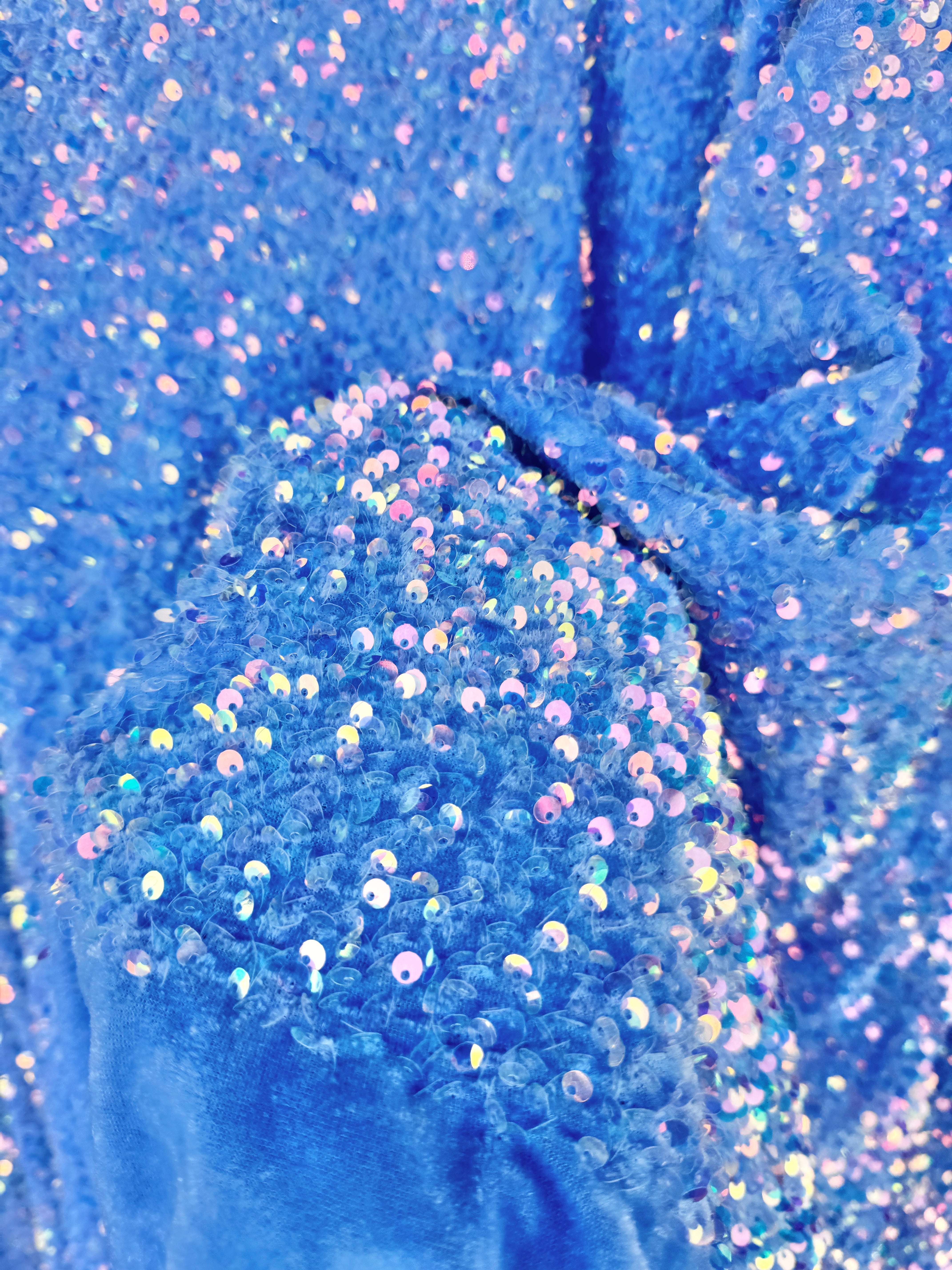 Baby Blue Sequin on Velvet, blue Sequin on velvet, baby blue Sequin on velvet, Stretch Sequin Mesh, Stretch Sequin velvet for woman,  Stretch Sequin velvet for bride, Stretch Sequin velvet on sale, Stretch Sequin velvet on discount, Stretch Sequin velvet online