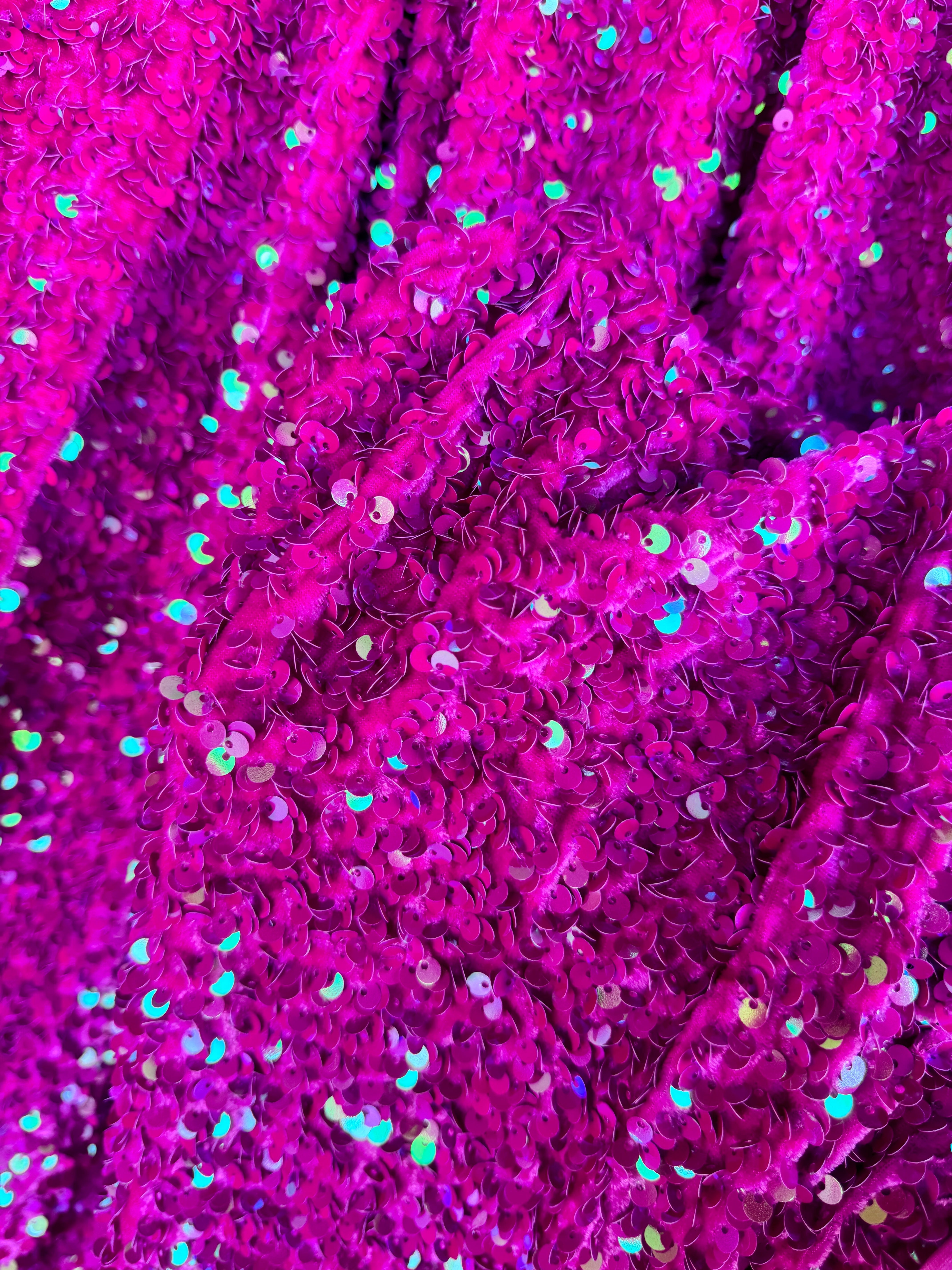 Fuchsia Iridescent Sequin on Velvet, online textile store, sewing, fabric store, sewing store, cheap fabric store, kiki textiles