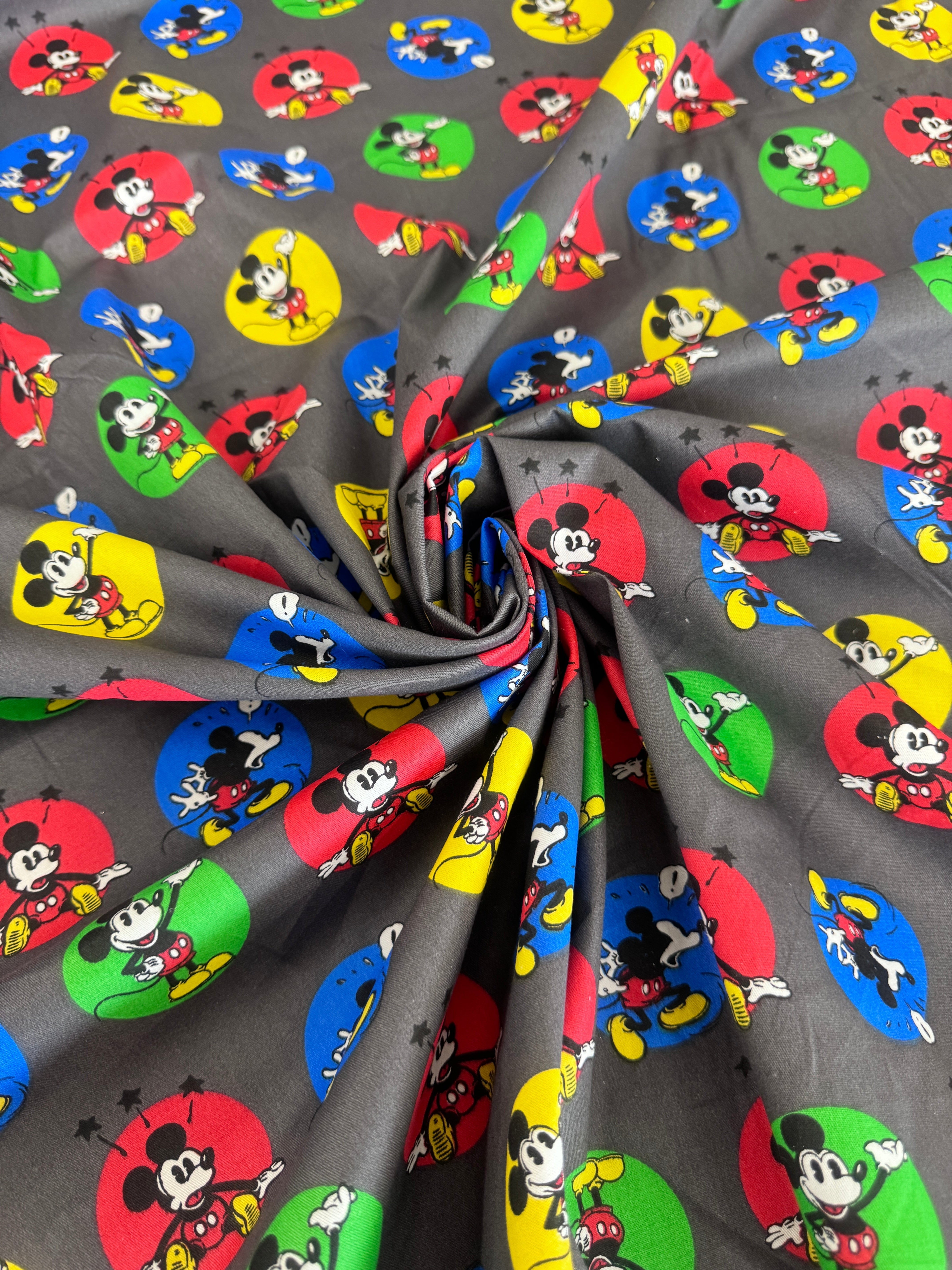 Mickey Mouse Print Cotton,online textile store, sewing, fabric store, sewing store, cheap fabric store, kiki textiles