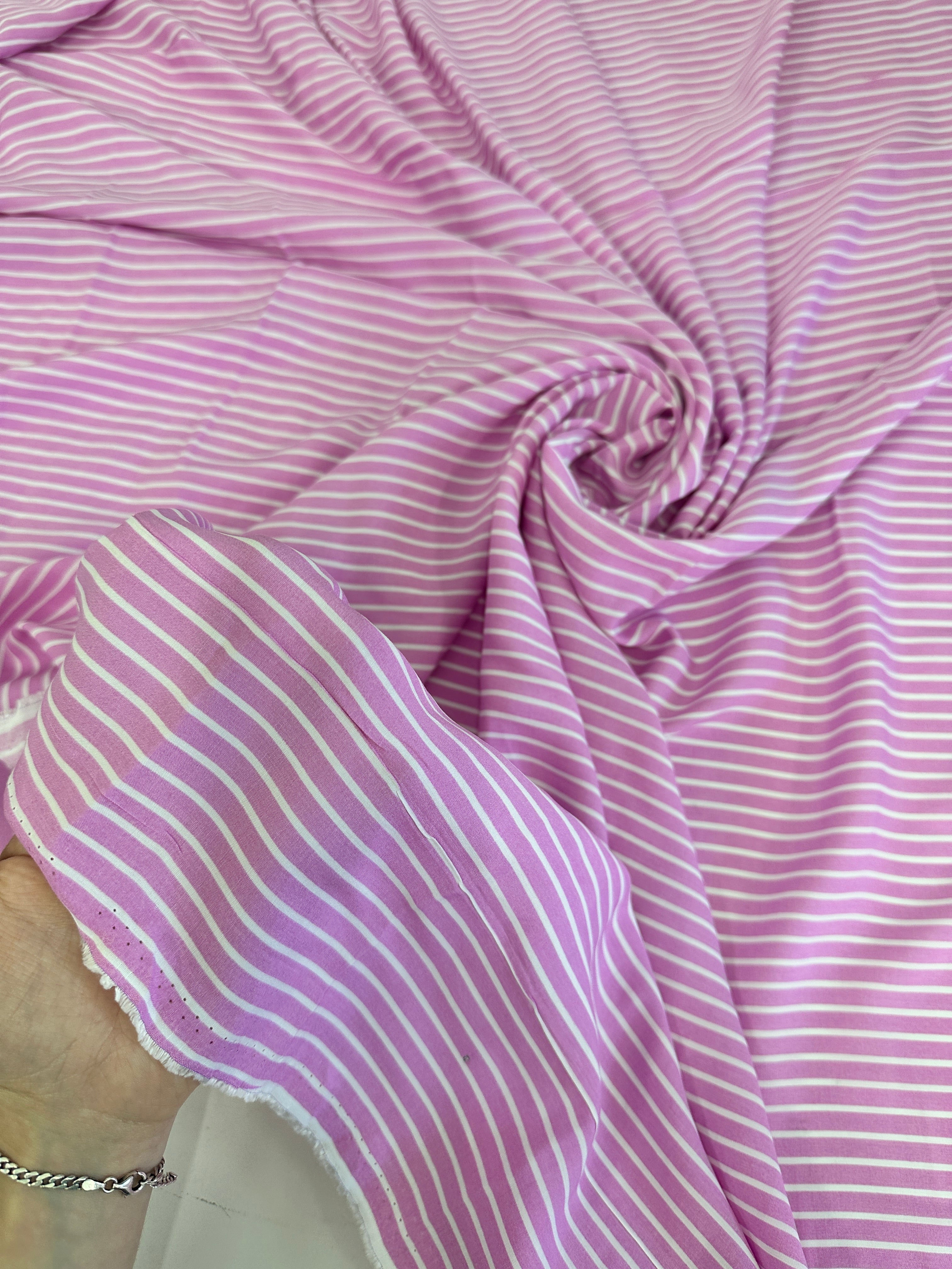 Pink White Stripped Cotton, Organic cotton, Breathable fabric, Lightweight fabric, Fair trade cotton, Cotton yarn, Gauze fabric, Cotton fashion, Tie-dye fabric