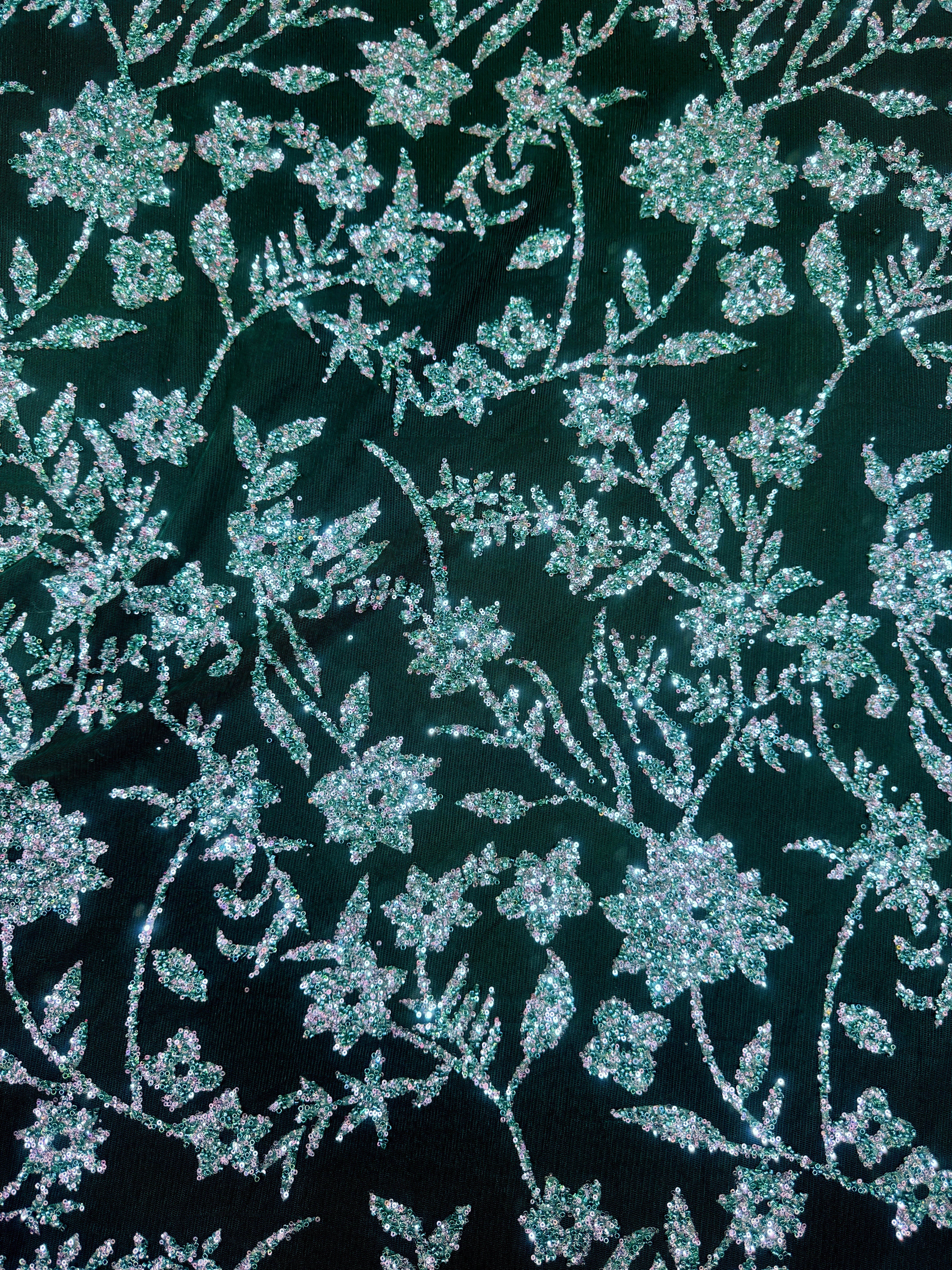 Green Silver Floral Beaded Lace, online textile store, sewing, fabric store, sewing store, cheap fabric store, kiki textiles