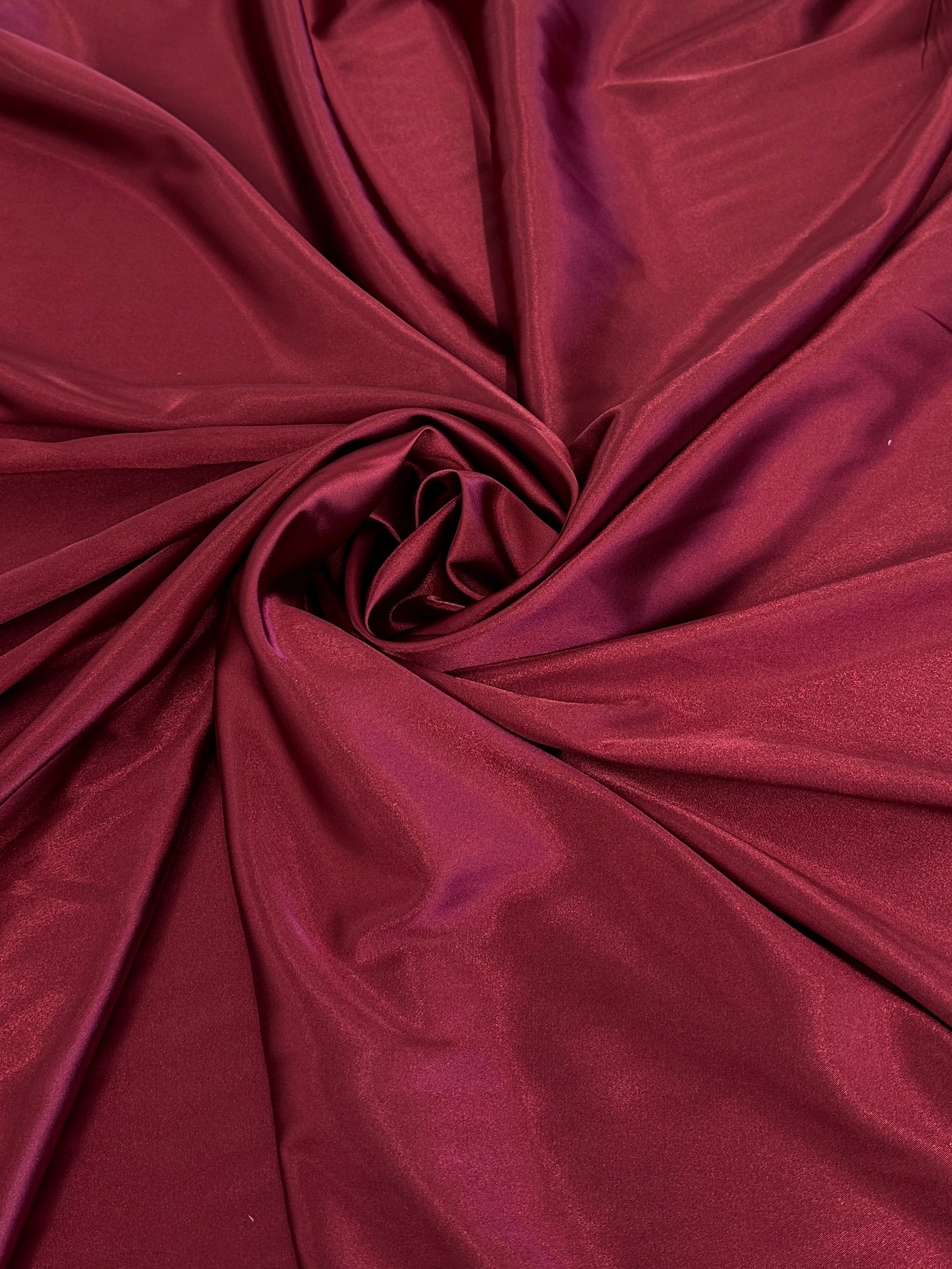 Burgundy Luxury Silky Satin, Luxury Silky Satin, Silky Satin, Premium Stretch Crepe Back Satin, Satin for Bride, Satin for Women, Satin in Low Price, Cheap Satin, Satin on Sale