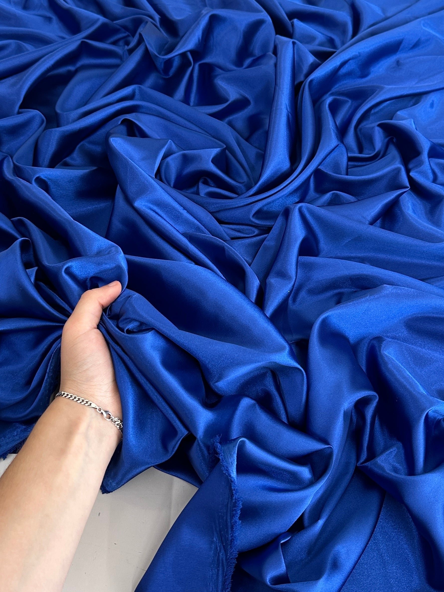 Royal Blue Luxury Silky Satin, Shop Fabrics Online, Sewing, Fabric Store, Sewing Store, Cheap Fabric Store, Kiki Textiles, Textile by the Yard