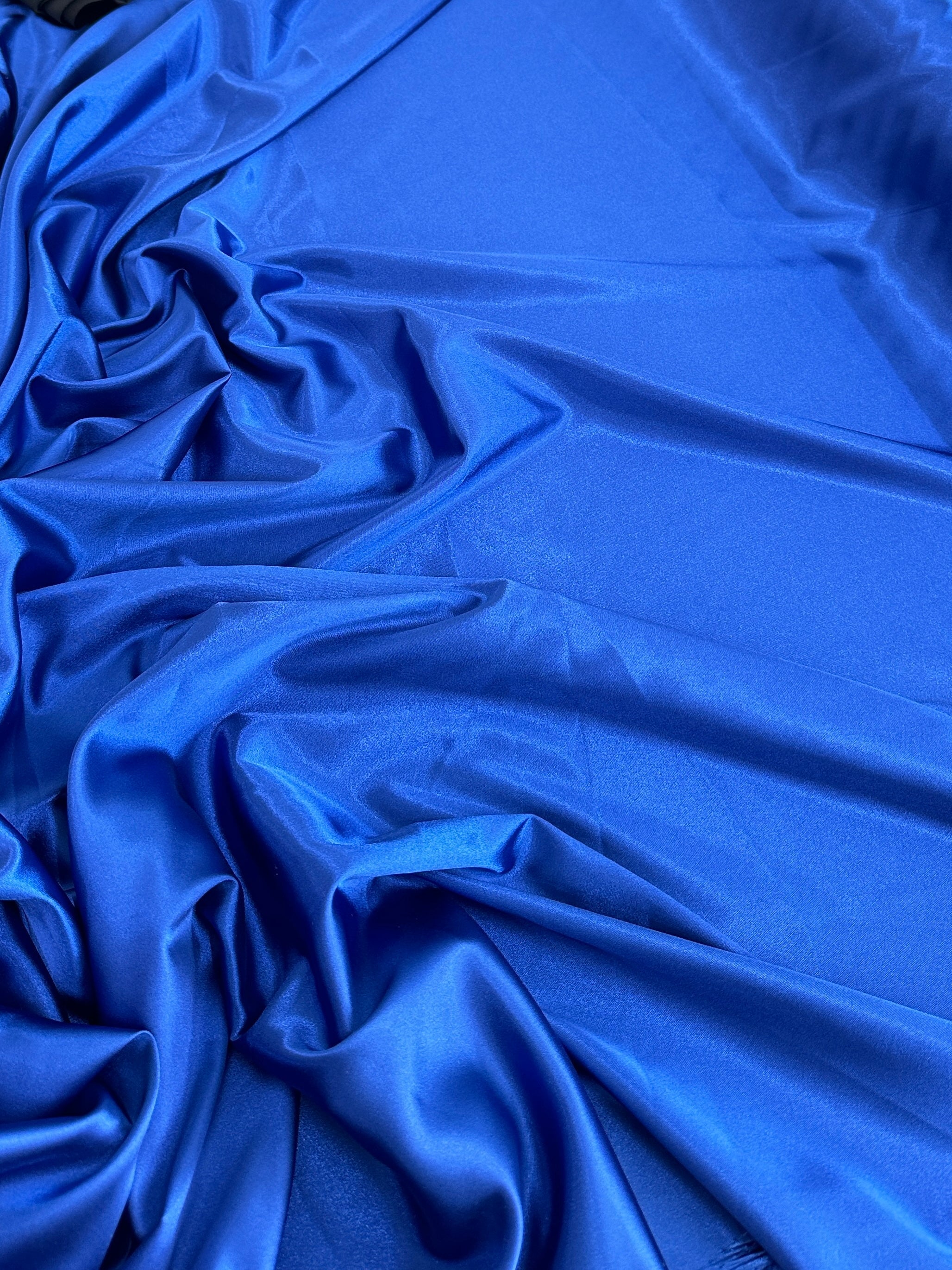 Royal Blue Luxury Silky Satin, Shop Fabrics Online, Sewing, Fabric Store, Sewing Store, Cheap Fabric Store, Kiki Textiles, Textile by the Yard