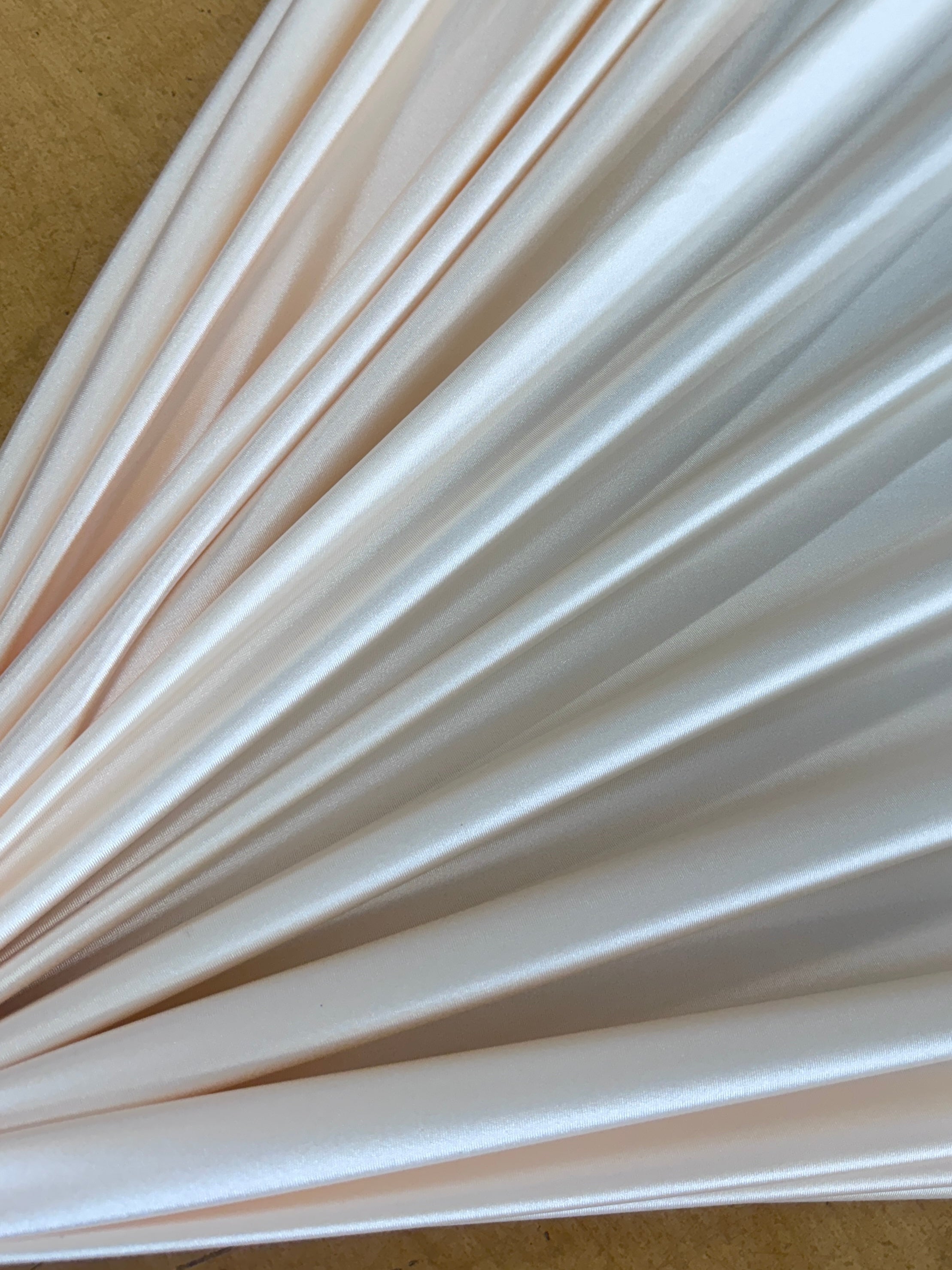 Cream Shiny Nylon Spandex, Cream Spandex, Nylon Spandex, Shiny Spandex, Stretch Fabric, 4 way stretch fabric, Fabric on Sale, Activewear Fabric, Polyester Fabric