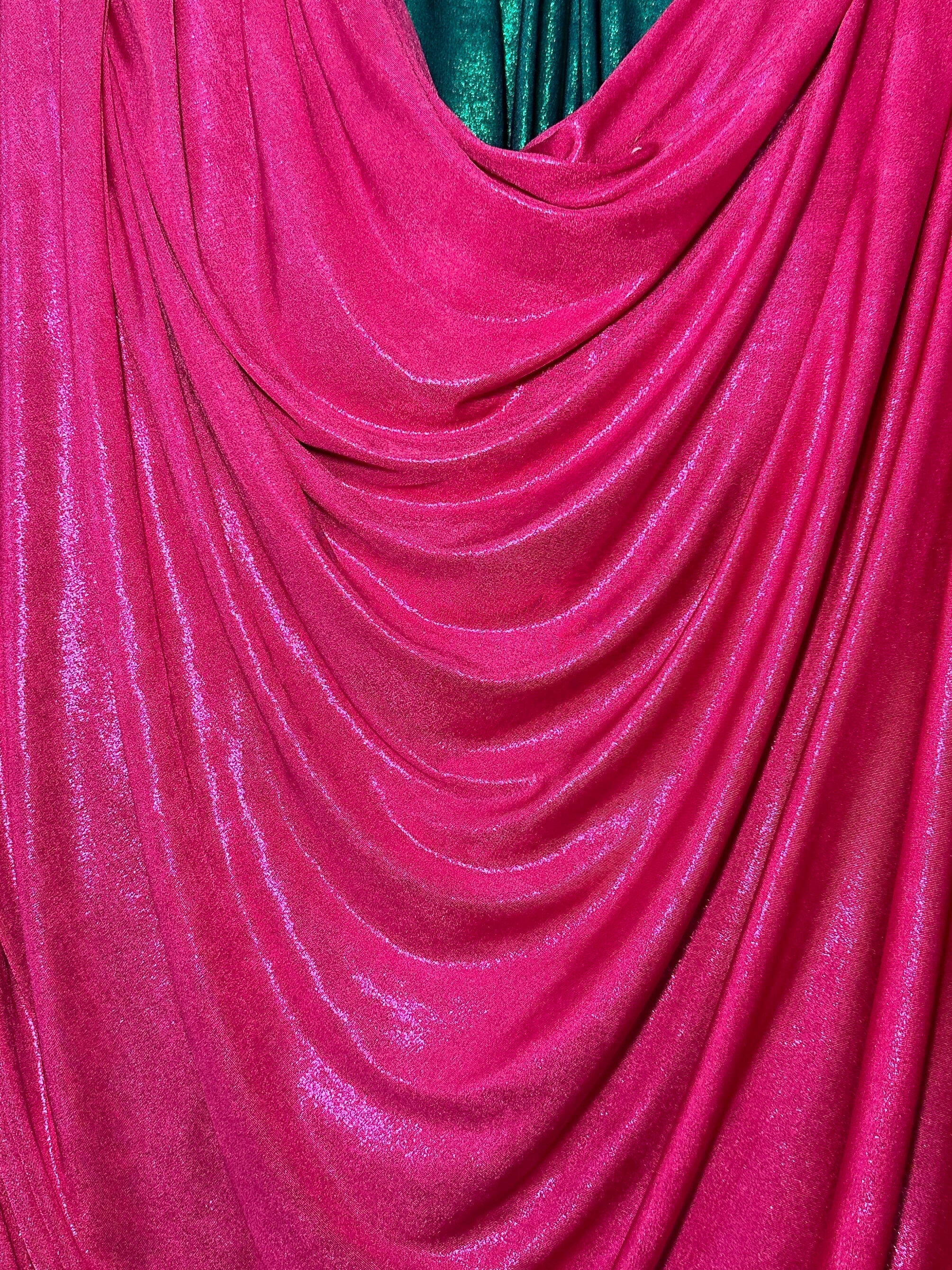 Hot Pink Slinky Foiled Jersey