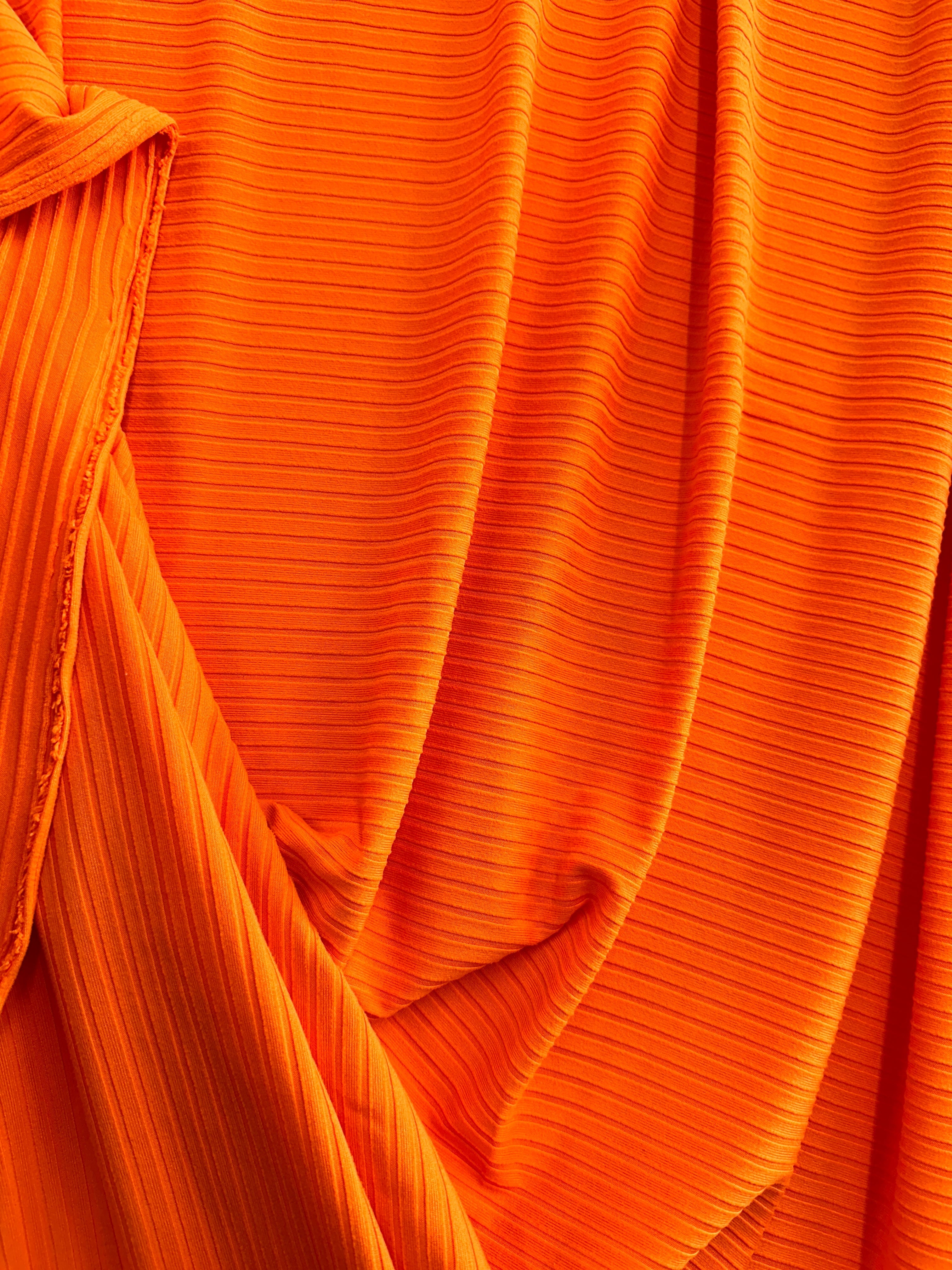 Orange Rib Knit, Shop Fabrics Online, Sewing, Fabric Store, Sewing Store, Cheap Fabric Store, Kiki Textiles, Textile by the Yard