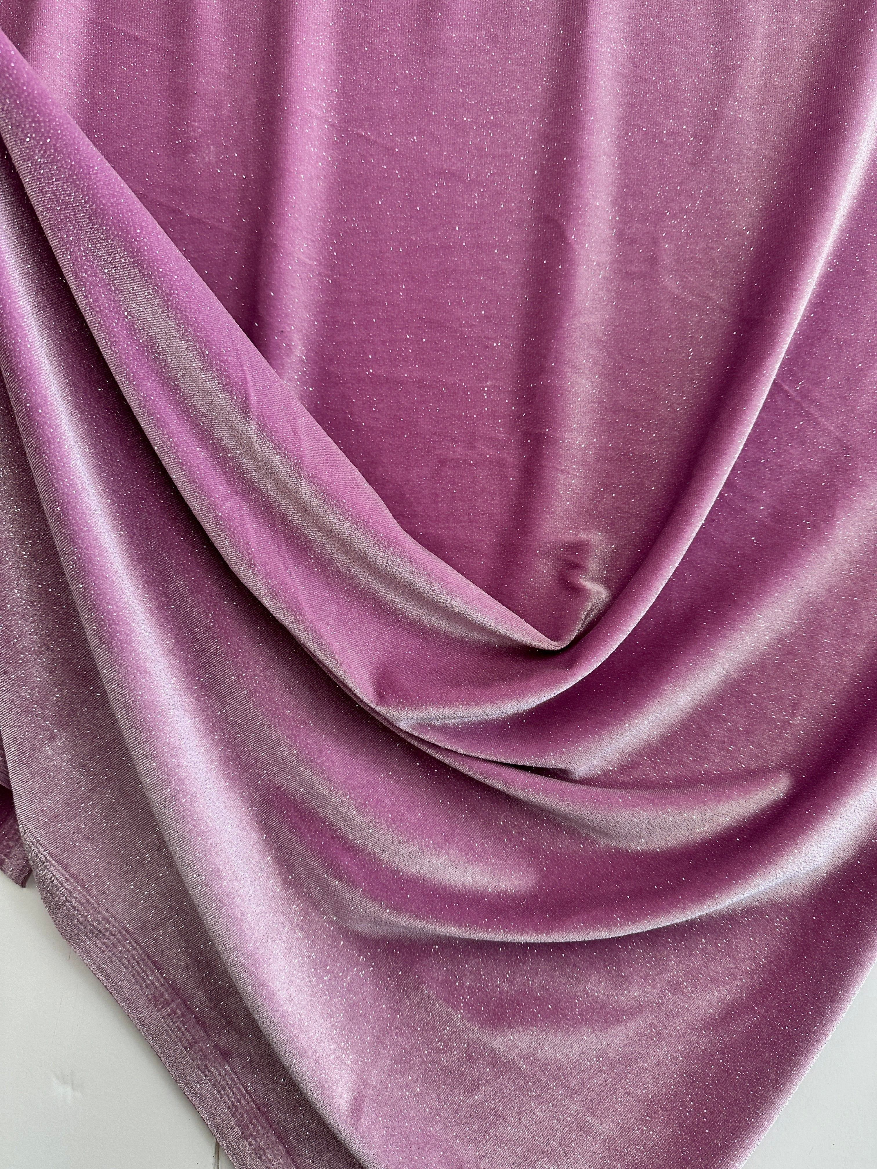 Mauve Shimmery Stretch Velvet, shop fabrics online, sewing, fabric store, sewing store, cheap fabric store, kiki textiles, textile by the yard