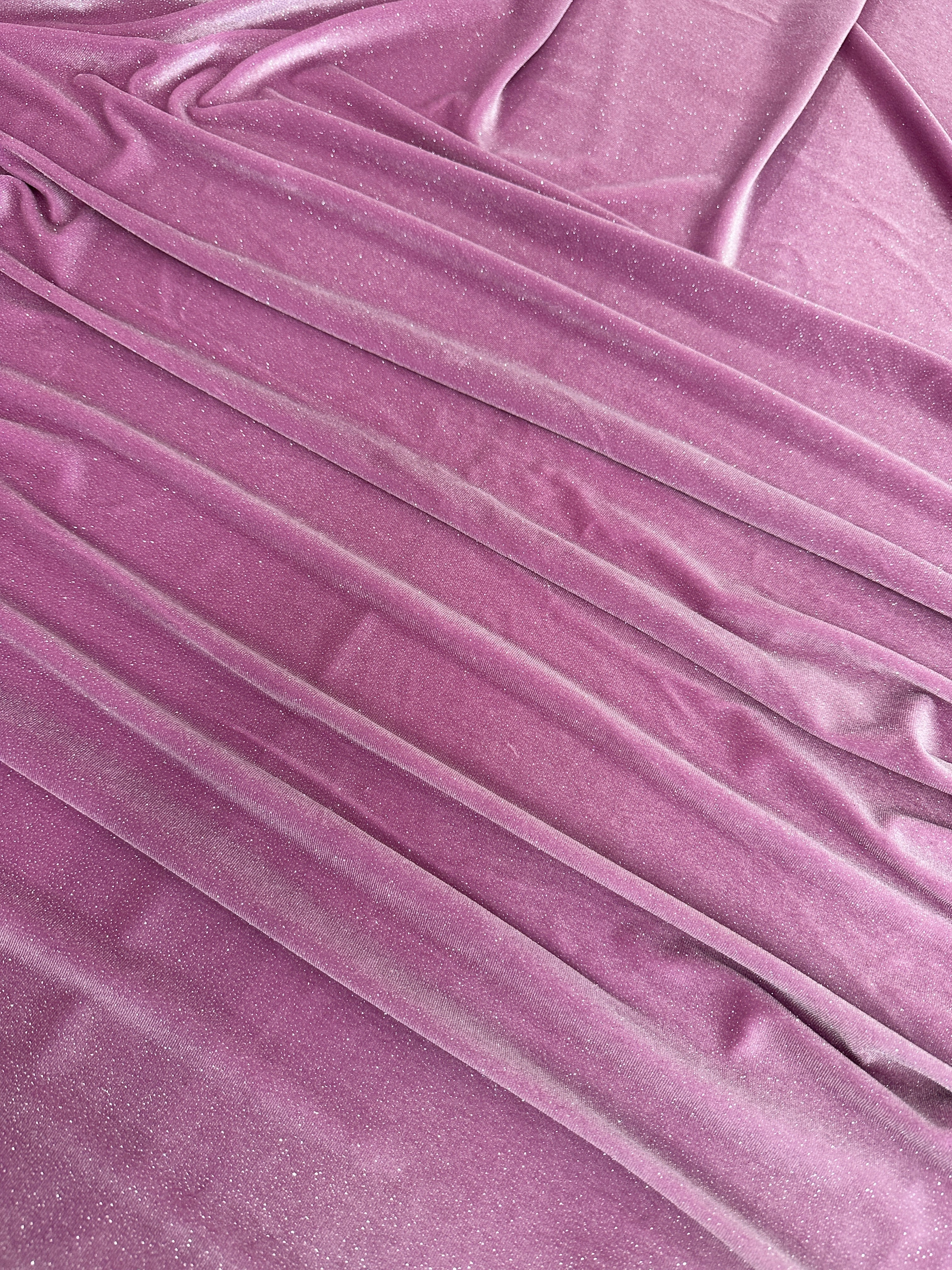 Mauve Shimmery Stretch Velvet, Velvet Material, Velvet Fabric, Velour Fabric Sale, Velvet Fabric Online, Stretch Velvet Spandex, Plush Velvet