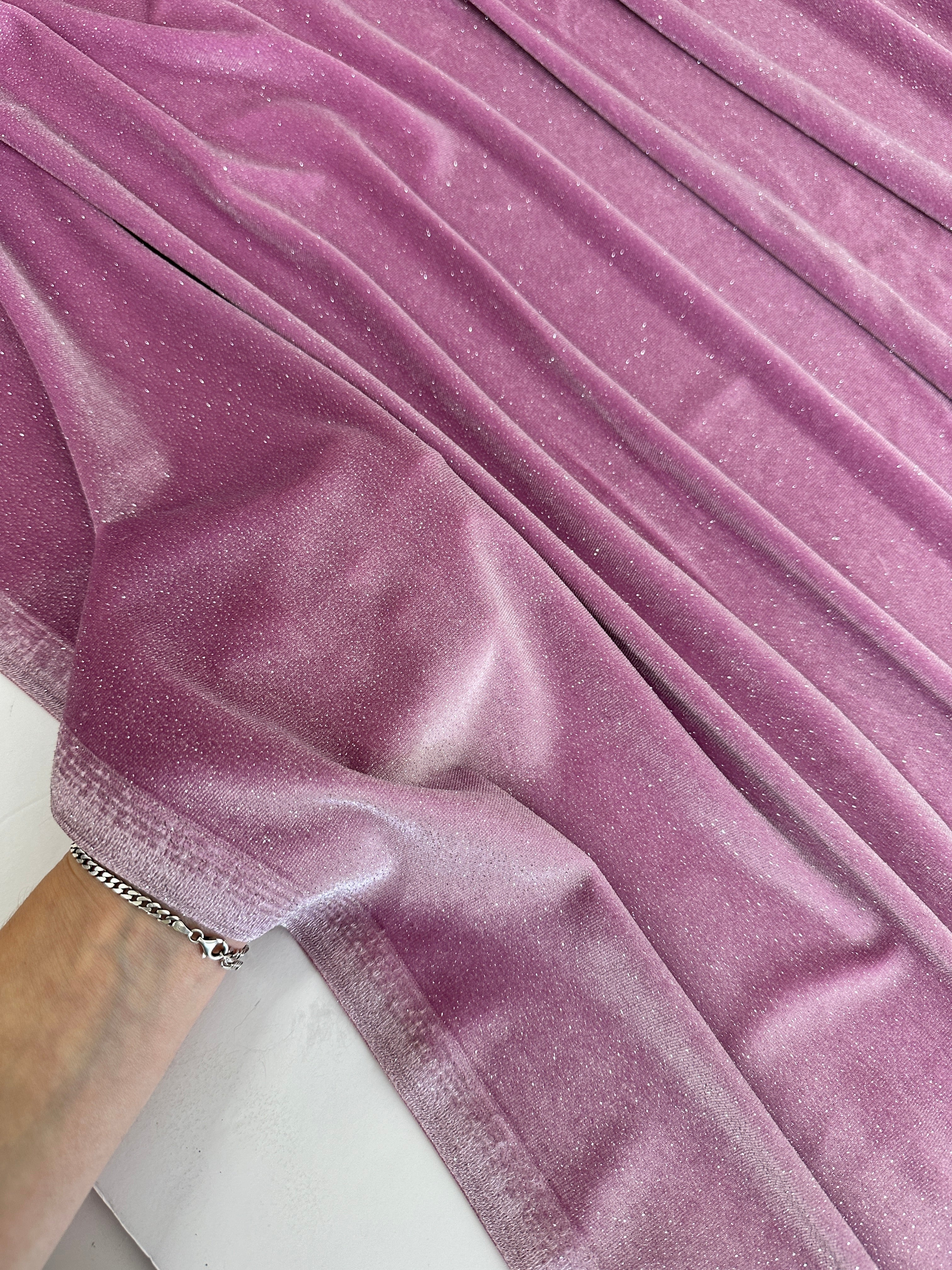 Mauve Shimmery Stretch Velvet, shop fabrics online, sewing, fabric store, sewing store, cheap fabric store, kiki textiles, textile by the yard