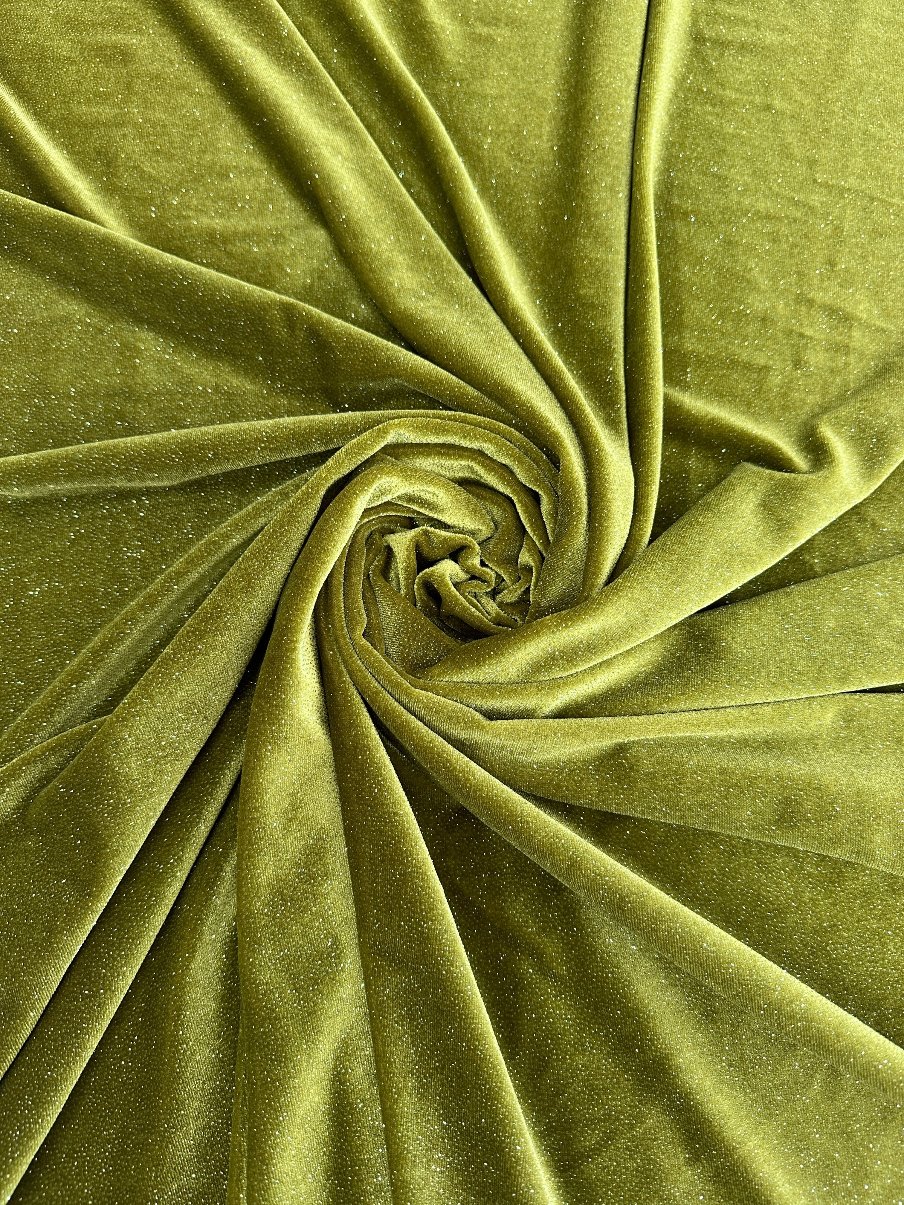 Olive Shimmery Stretch Velvet, shop fabrics online, sewing, fabric store, sewing store, cheap fabric store, kiki textiles, textile by the yard