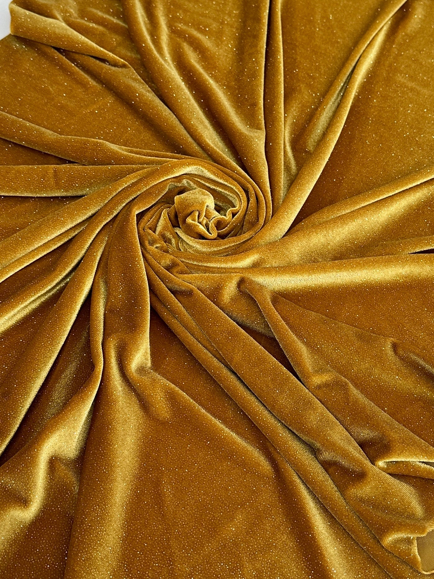 Gold Shimmery Stretch Velvet, shop fabrics online, sewing, fabric store, sewing store, cheap fabric store, kiki textiles, textile by the yard