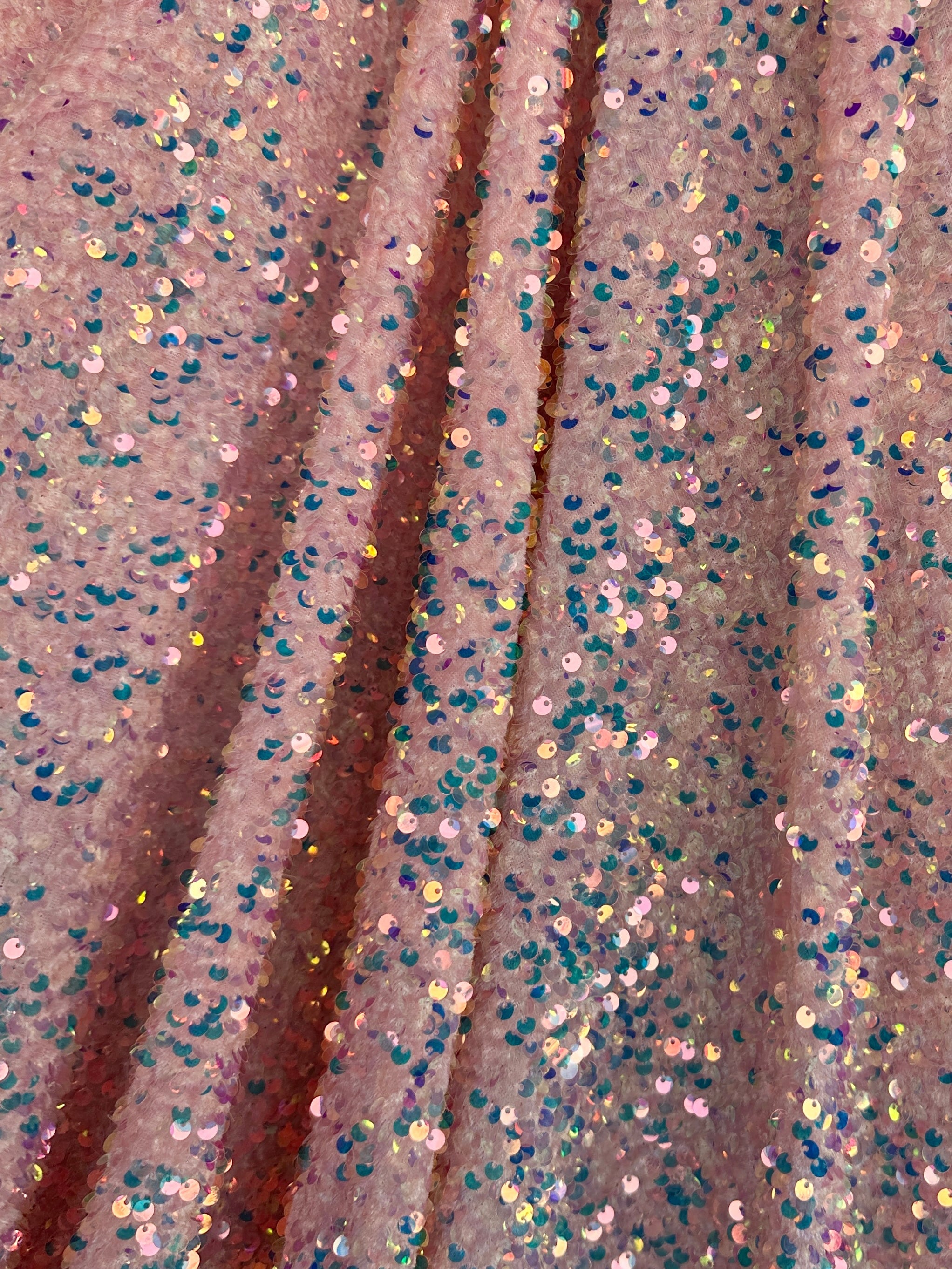 Blush Iridescent Sequin on Velvet, Blush Sequin on velvet, Stretch Sequin Mesh, Stretch Sequin velvet for woman,  Stretch Sequin velvet for bride, Stretch Sequin velvet on sale, Stretch Sequin velvet on discount, Stretch Sequin velvet online