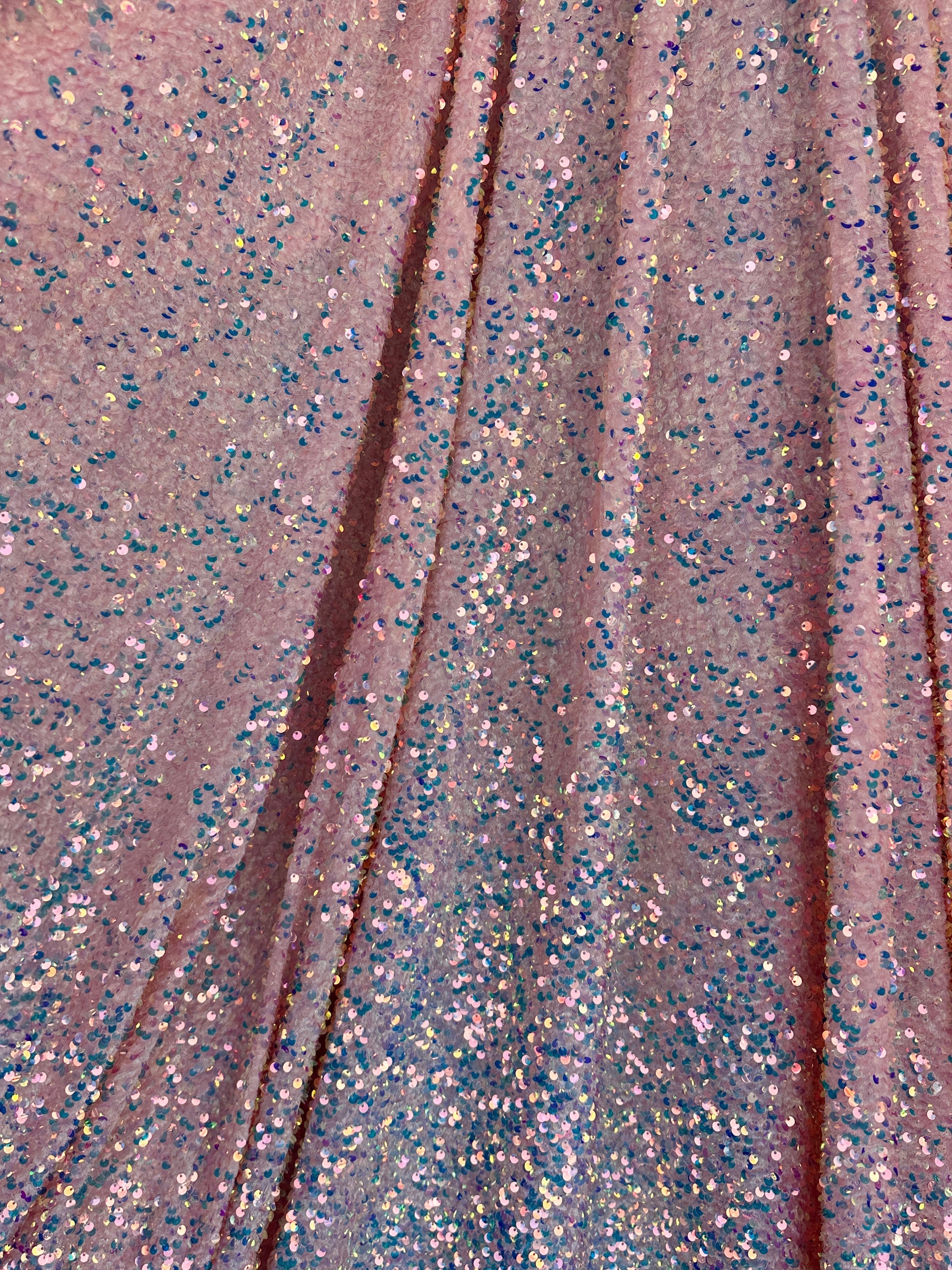 Blush Iridescent Sequin on Velvet,online textile store, sewing, fabric store, sewing store, cheap fabric store, kiki textiles