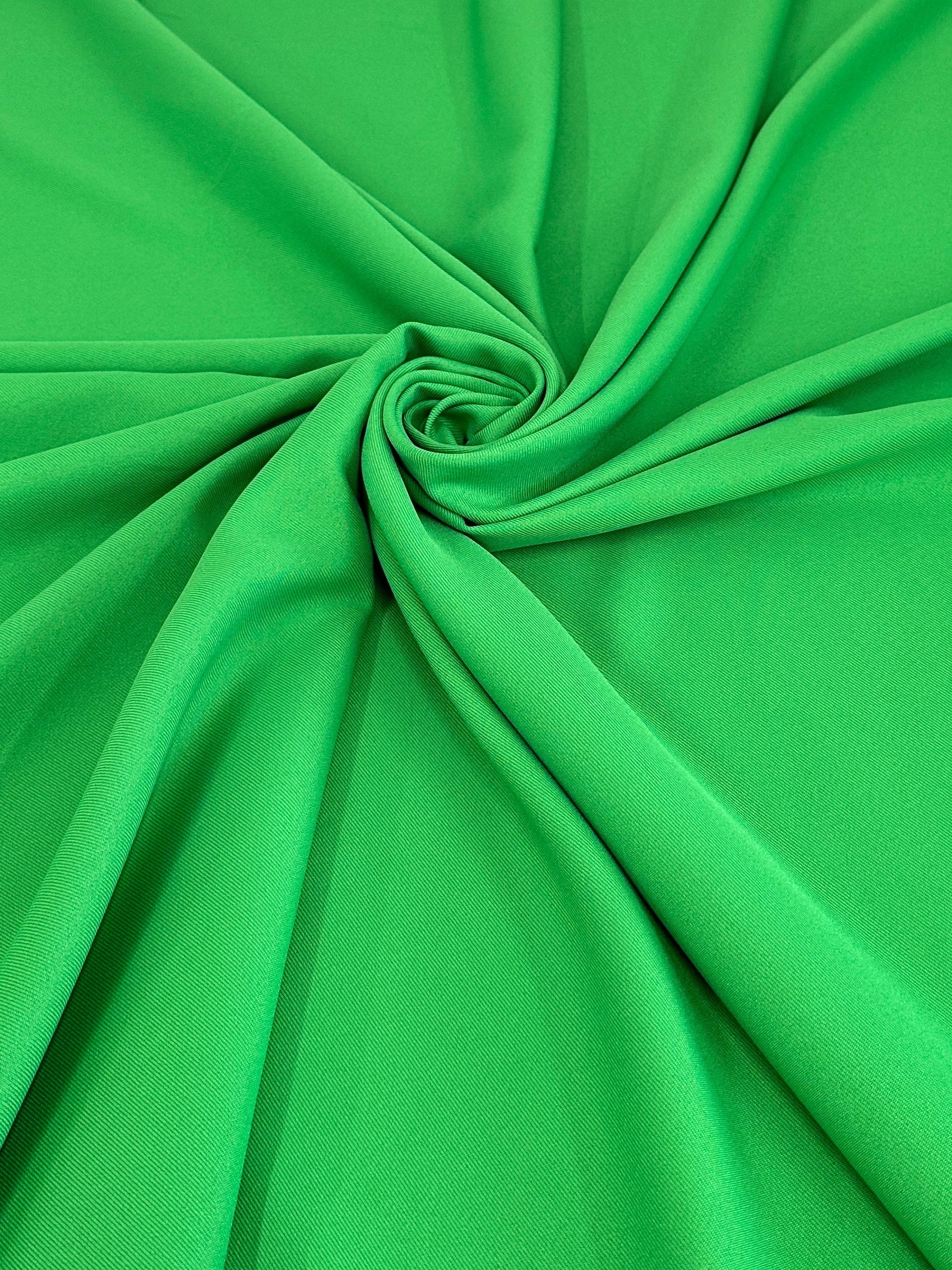 Apple Green Deluxe Gabardine, Gabardine Fabric Price, Crepe & Gabardine, Stretch Crepe, Twill Gabardine, Brushed Twill, Polyester Gabardine, Crepe on Sale, Solid Fabric