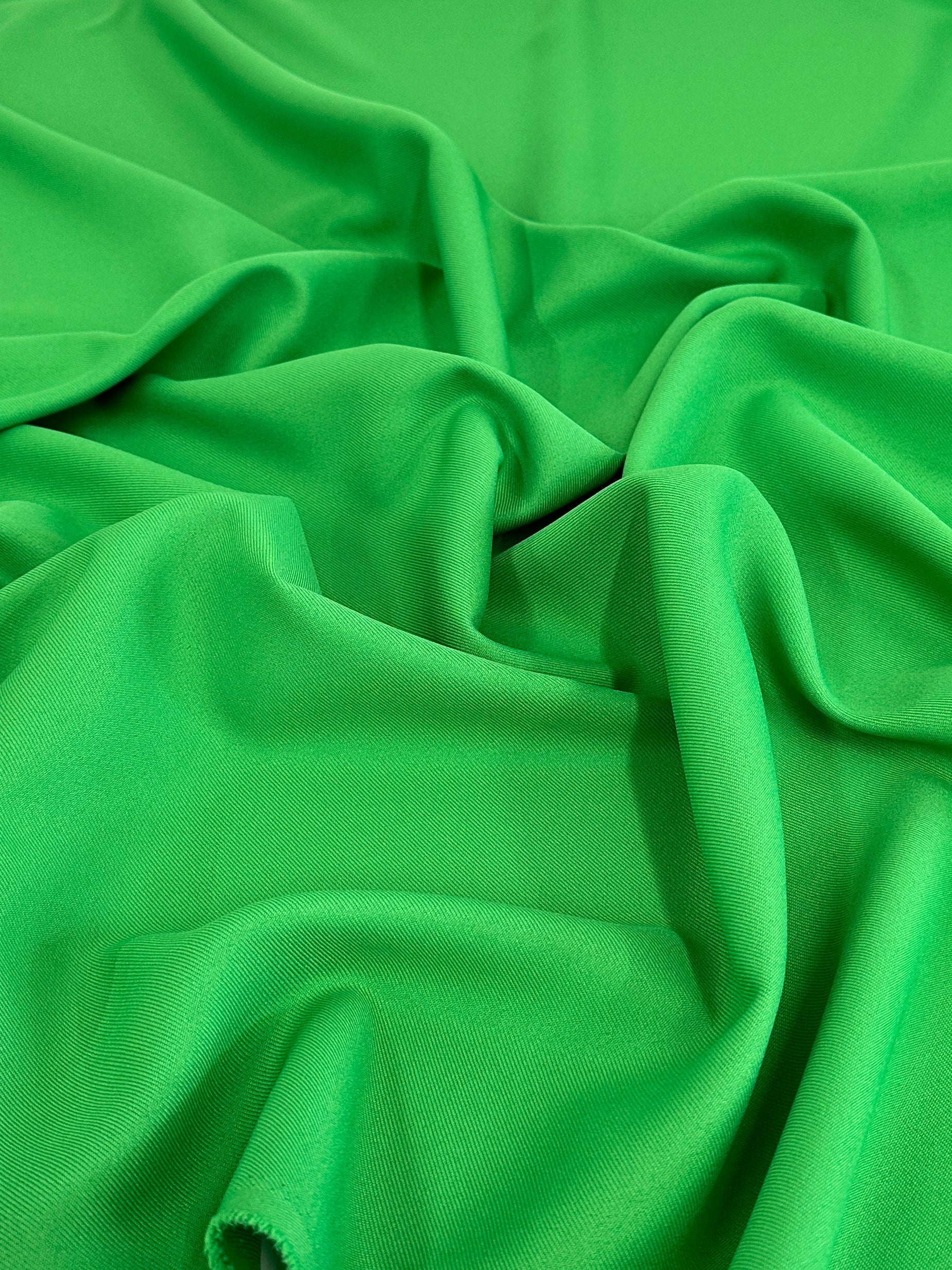 Apple Green Deluxe Gabardine, shop fabrics online, sewing, fabric store, sewing store, cheap fabric store, kiki textiles, textile by the yard