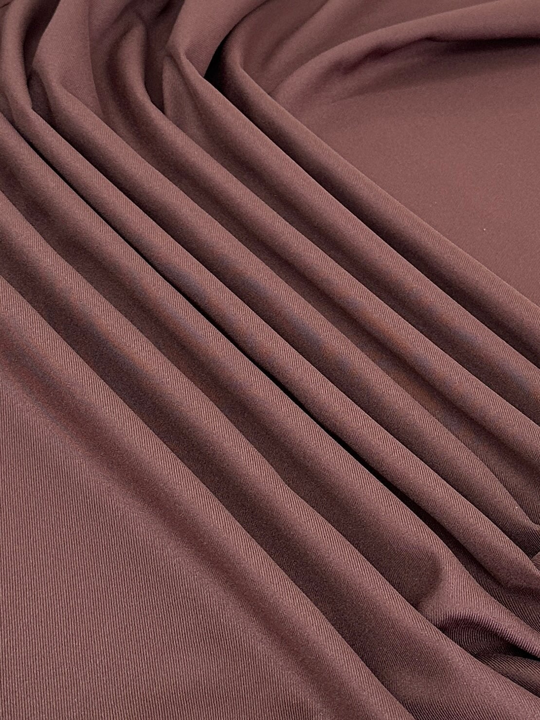 Chocolate Brown Deluxe Gabardine, Gabardine Fabric Price, Crepe & Gabardine, Stretch Crepe, Twill Gabardine, Brushed Twill, Polyester Gabardine, Crepe on Sale, Solid Fabric