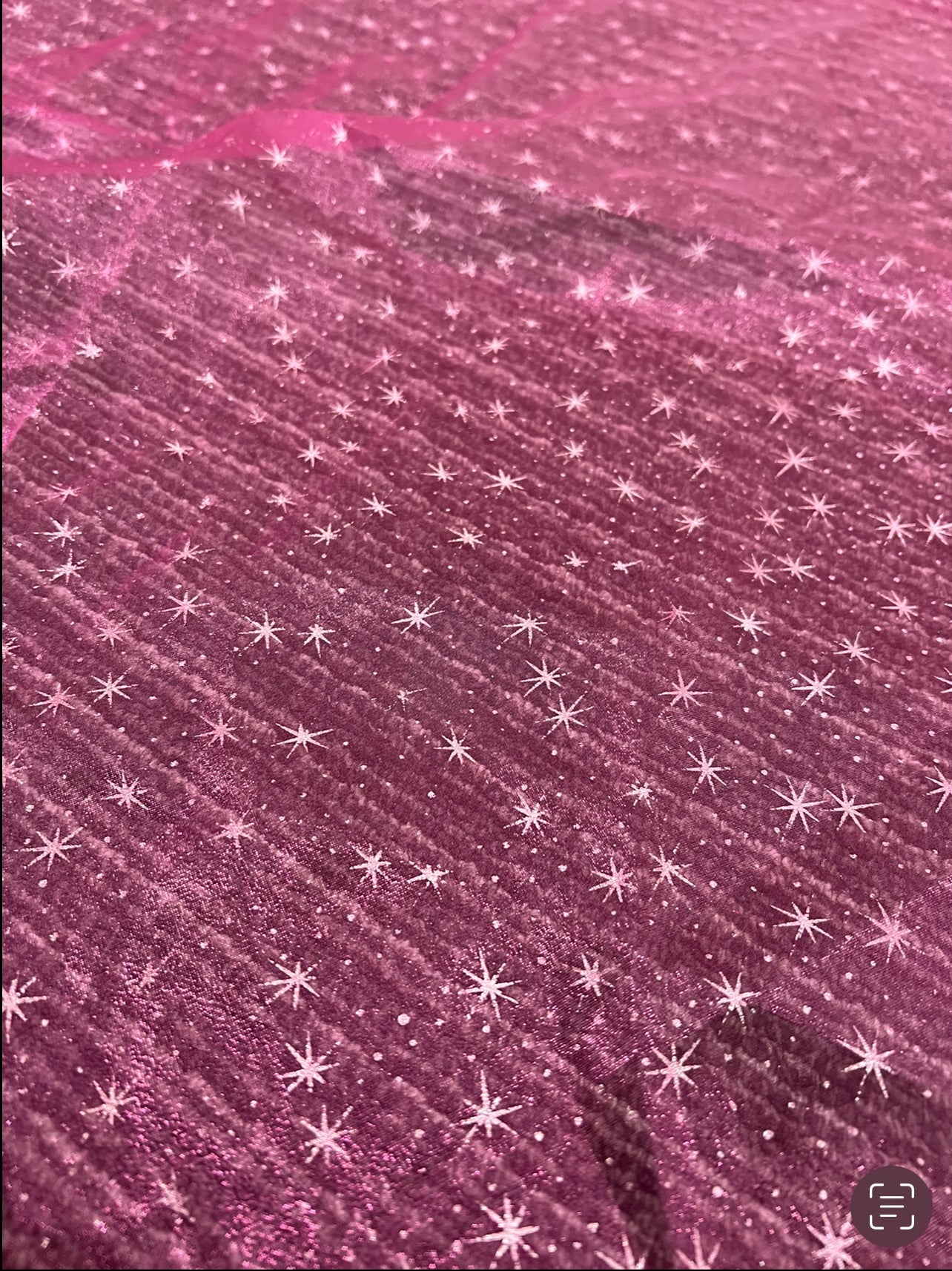 HOT Pink Star Organza, online textile store, sewing, fabric store, sewing store, cheap fabric store, kiki textiles