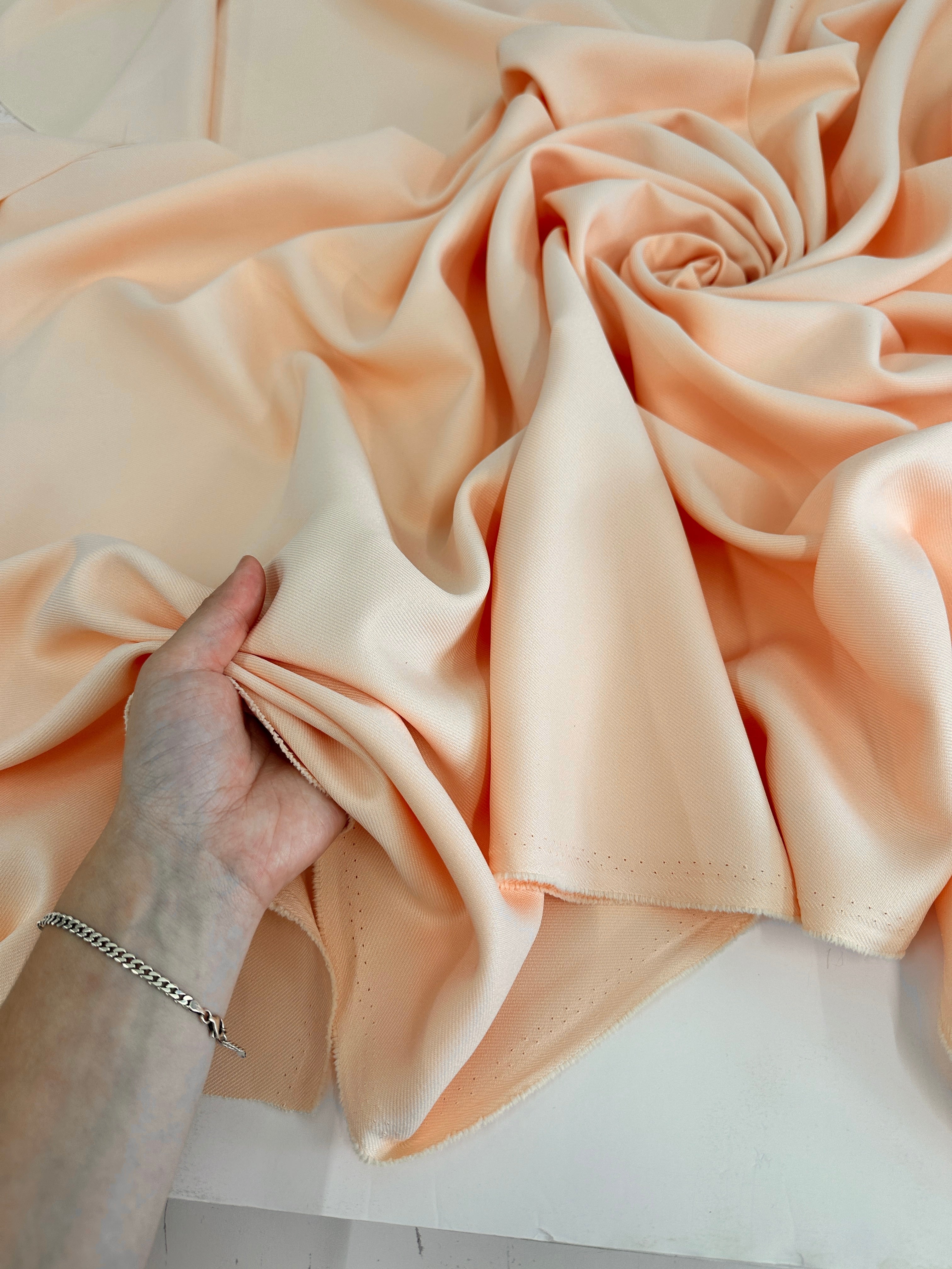 Deluxe Peach Gabardine, Gabardine Fabric Price, Crepe & Gabardine, Stretch Crepe, Twill Gabardine, Brushed Twill, Polyester Gabardine, Crepe on Sale, Solid Fabric