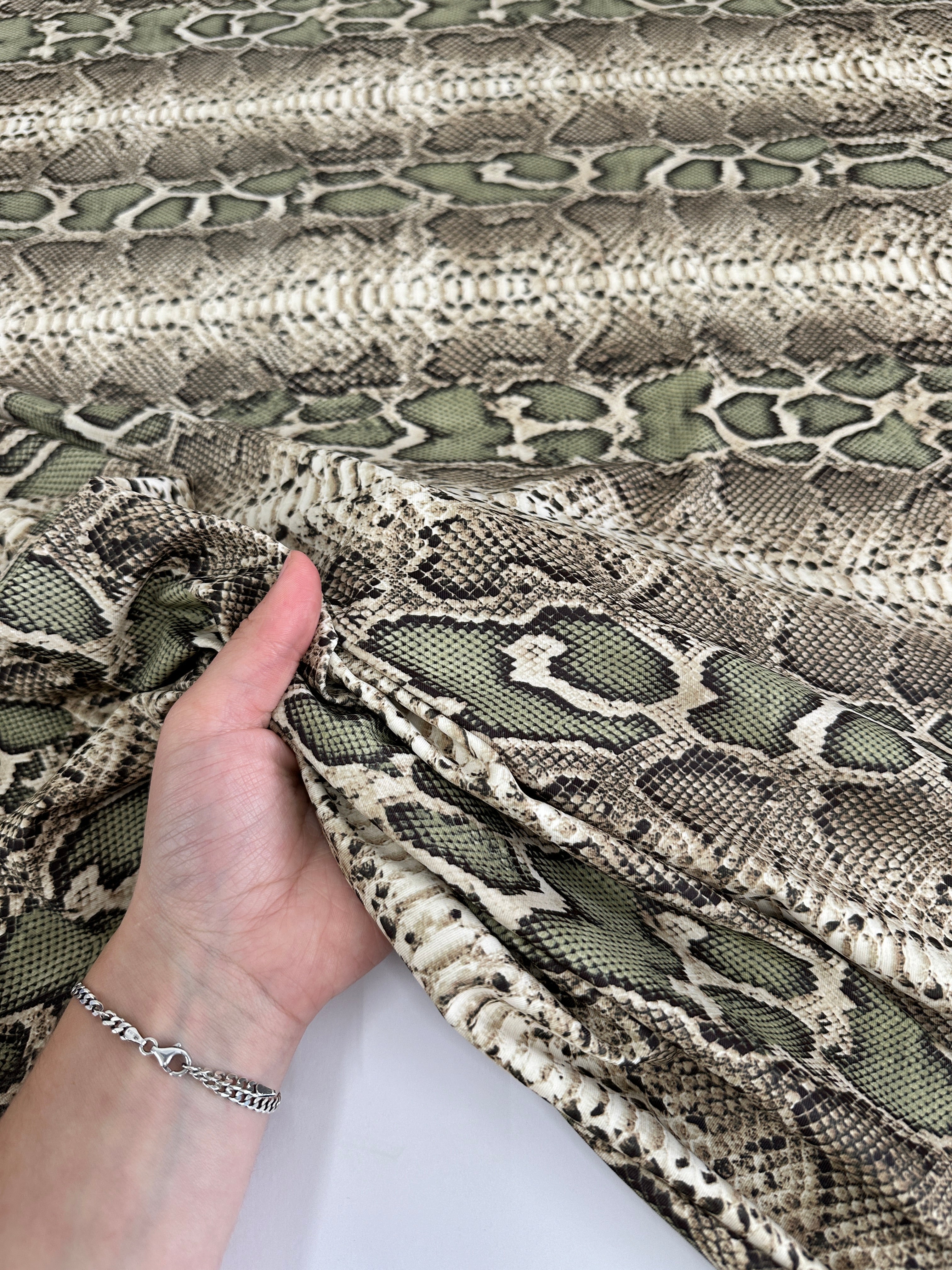 Snake Print Nylon Spandex, online textile store, sewing, fabric store, sewing store, cheap fabric store, kiki textiles