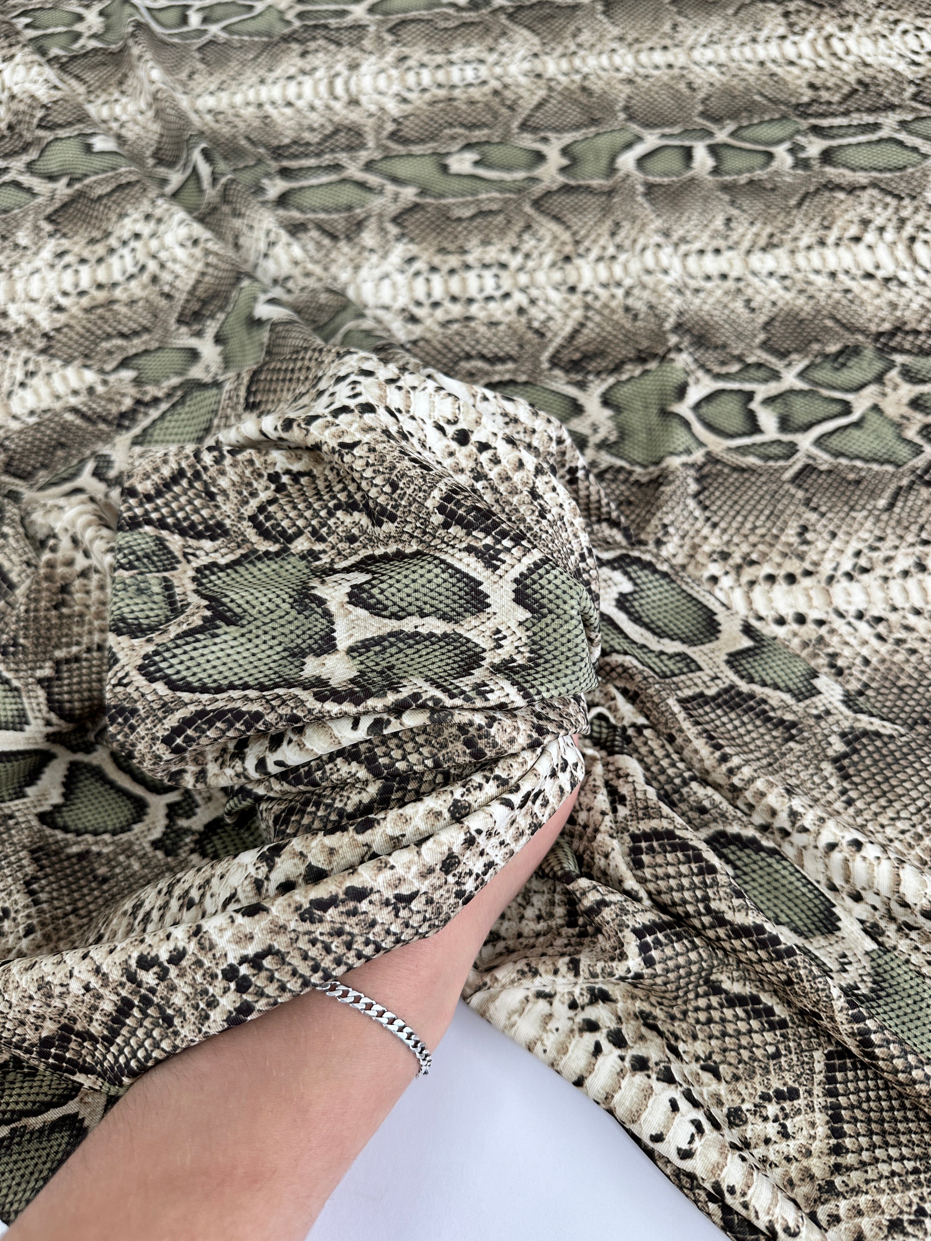 Snake Print Nylon Spandex, online textile store, sewing, fabric store, sewing store, cheap fabric store, kiki textiles