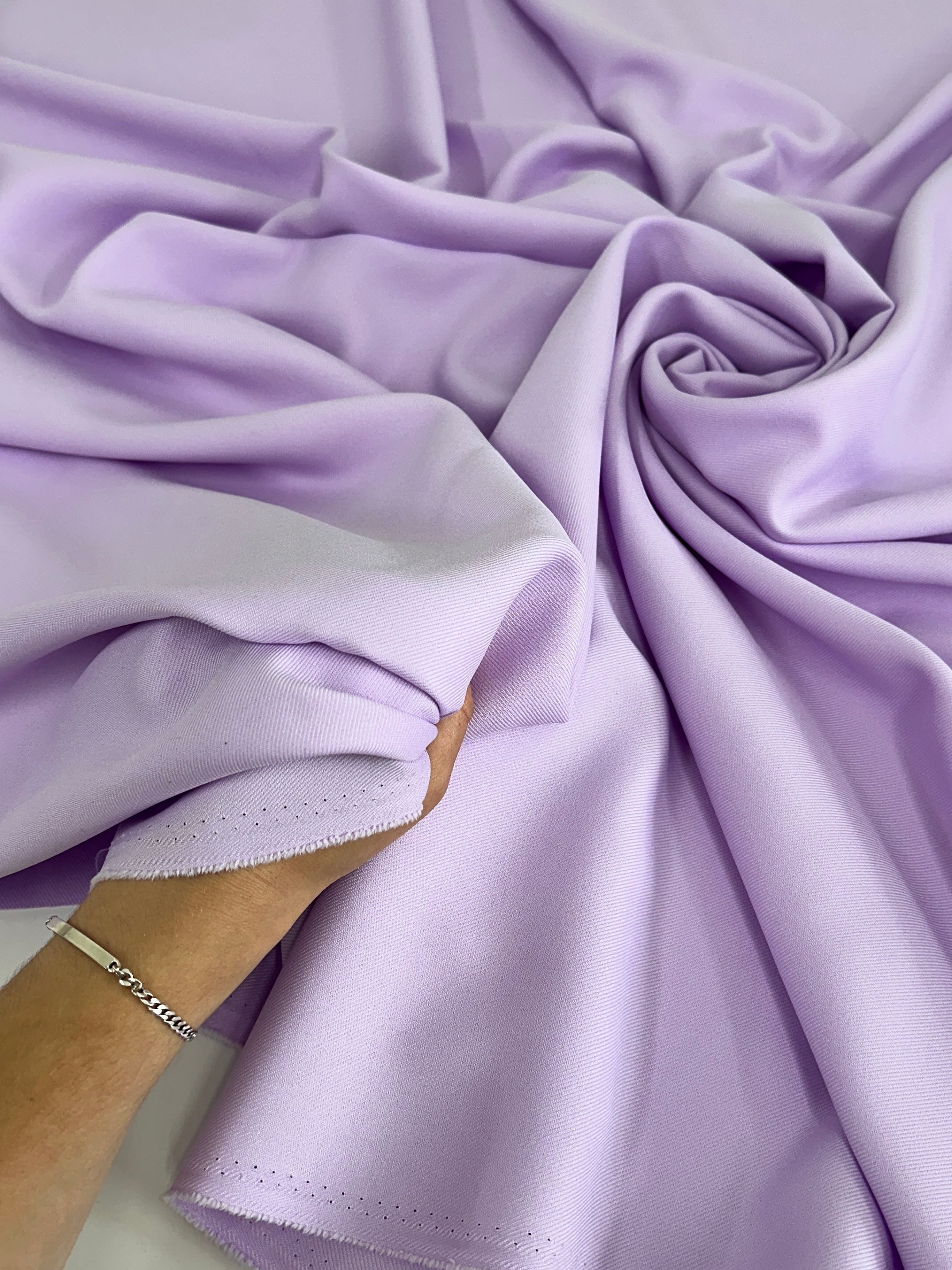 Lilac Deluxe Gabardine, Gabardine Fabric Price, Crepe & Gabardine, Stretch Crepe, Twill Gabardine, Brushed Twill, Polyester Gabardine, Crepe on Sale, Solid Fabric