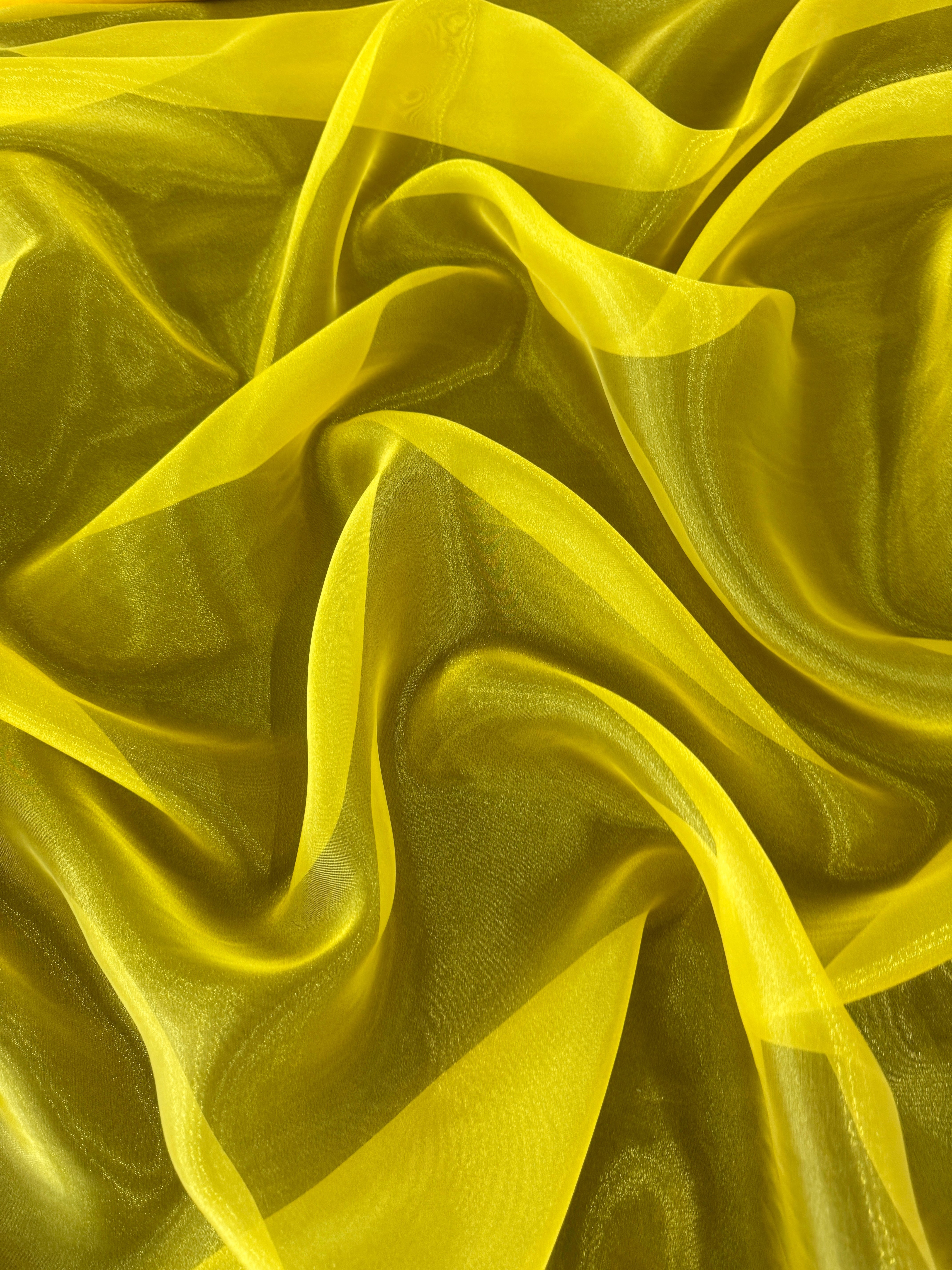 Yellow Crystal Organza, online textile store, sewing, fabric store, sewing store, cheap fabric store, kiki textiles