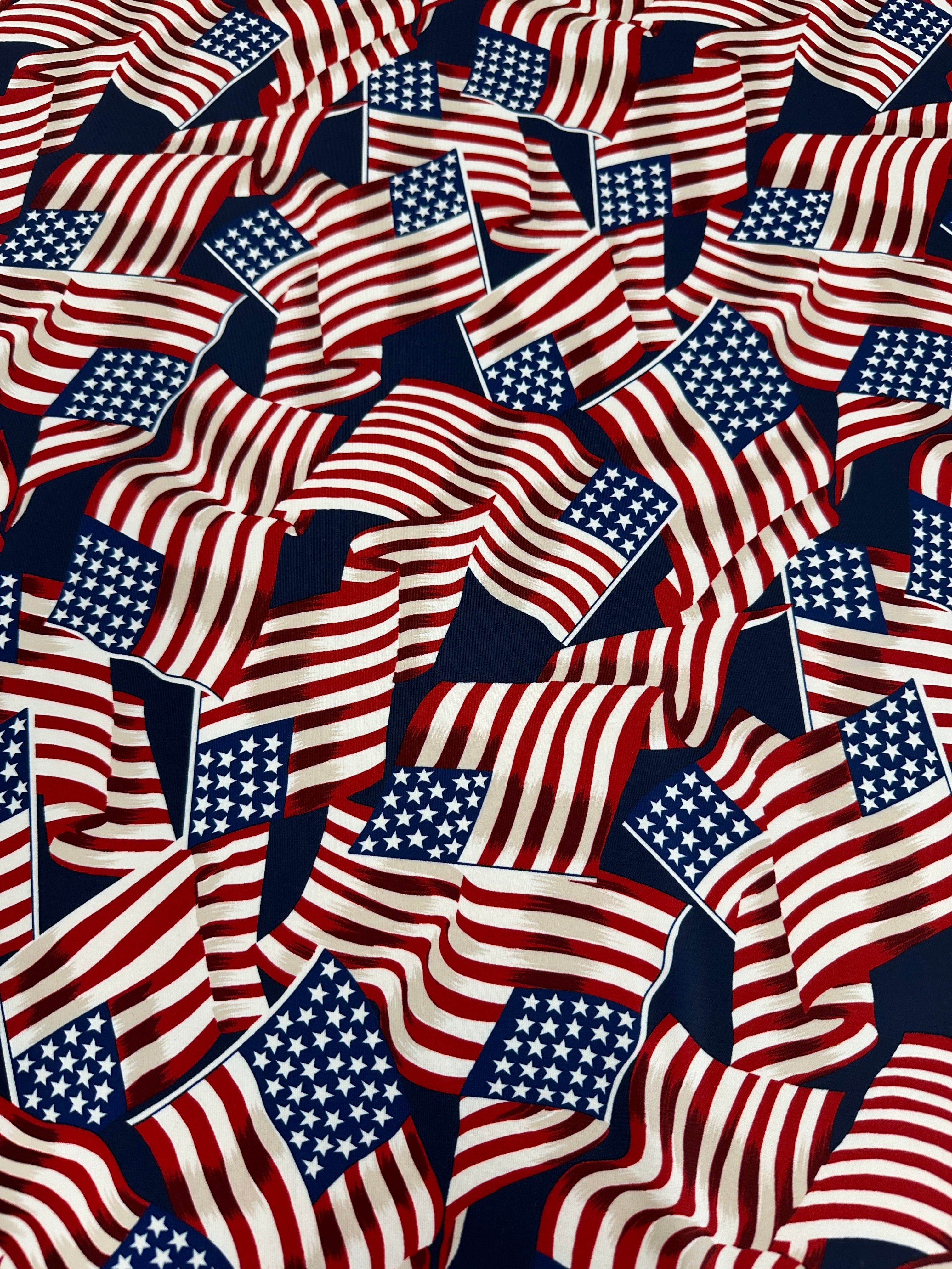 American Flag Nylon Spandex, Multicolor Spandex, Nylon Spandex, Shiny Spandex,Stretch Fabric, 4 way stretch fabric, Fabric on Sale, Activewear Fabric, Polyester Fabric