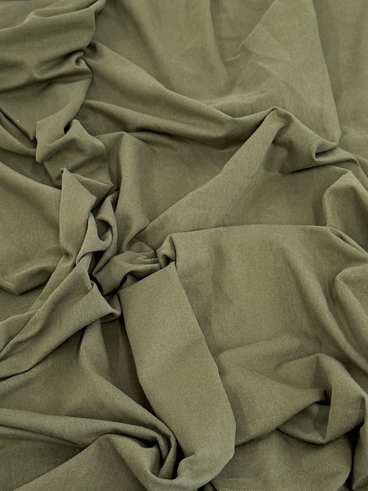 Army Green Cotton Jersey Knit, Cotton Spandex, Shiny Spandex, Stretch Fabric, Cotton Jersey Spandex, Cotton Jersey, Jersey Spandex, Cotton fabric