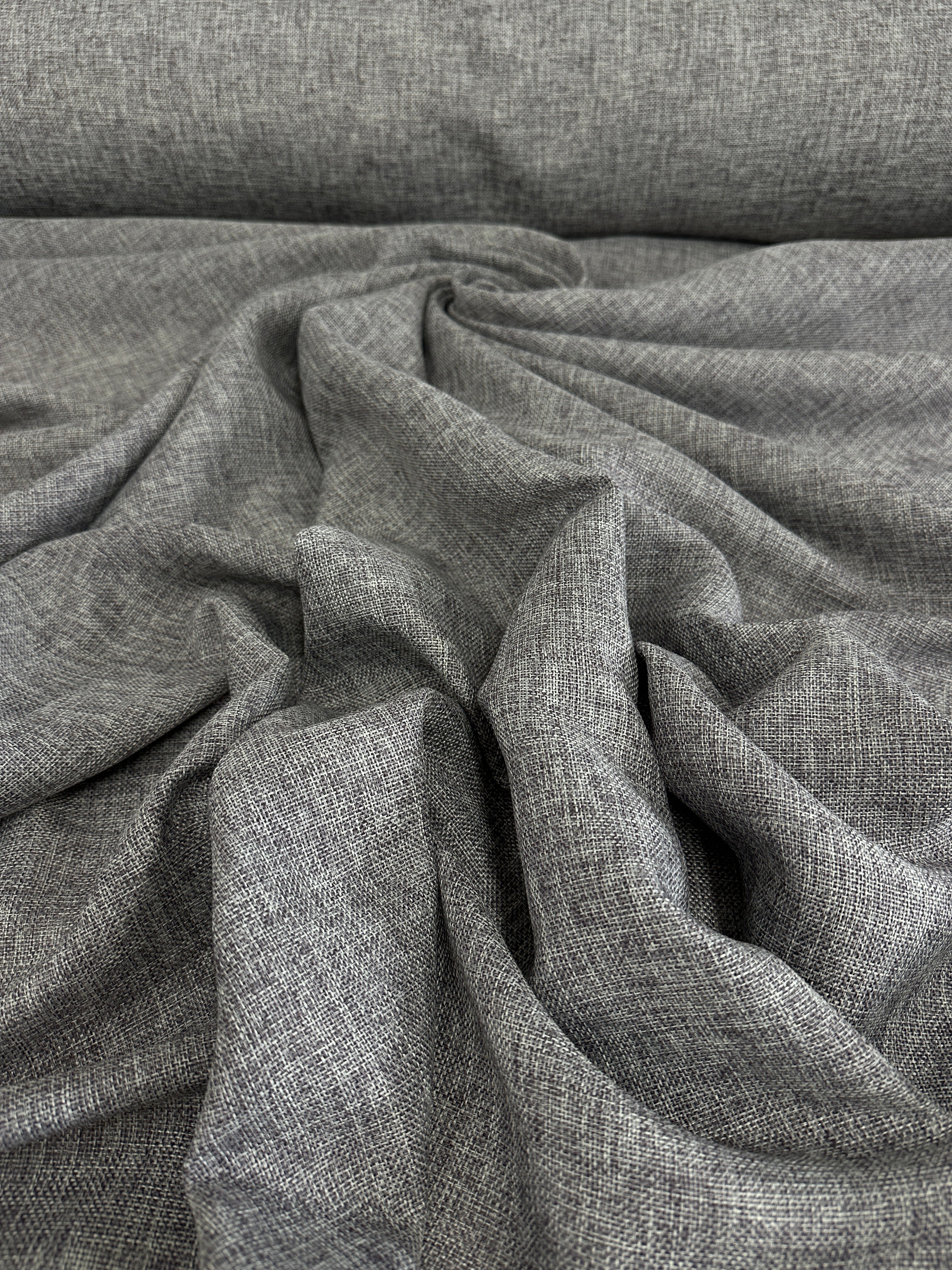 Gray Faux Linen, Faux Linen, Linen Fabric by Yard, Linen Fabric, Linen Material, Premium Linen, Durable Fabric, Home Decor Fabric