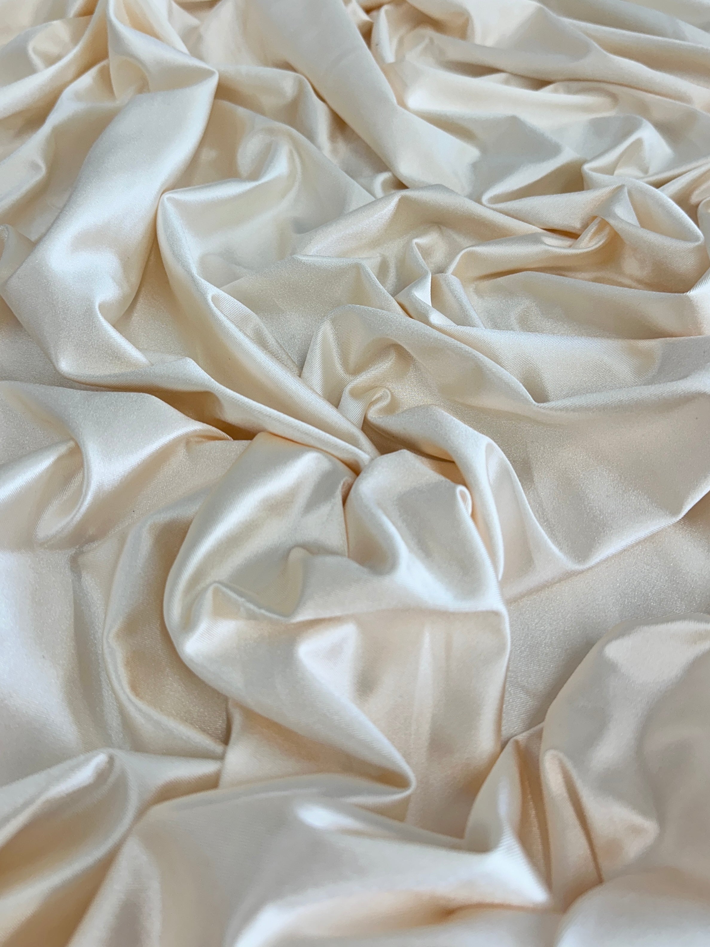 Cream Shiny Nylon Spandex, Cream Spandex, Nylon Spandex, Shiny Spandex,Stretch Fabric, 4 way stretch fabric, Fabric on Sale, Activewear Fabric, Polyester Fabric