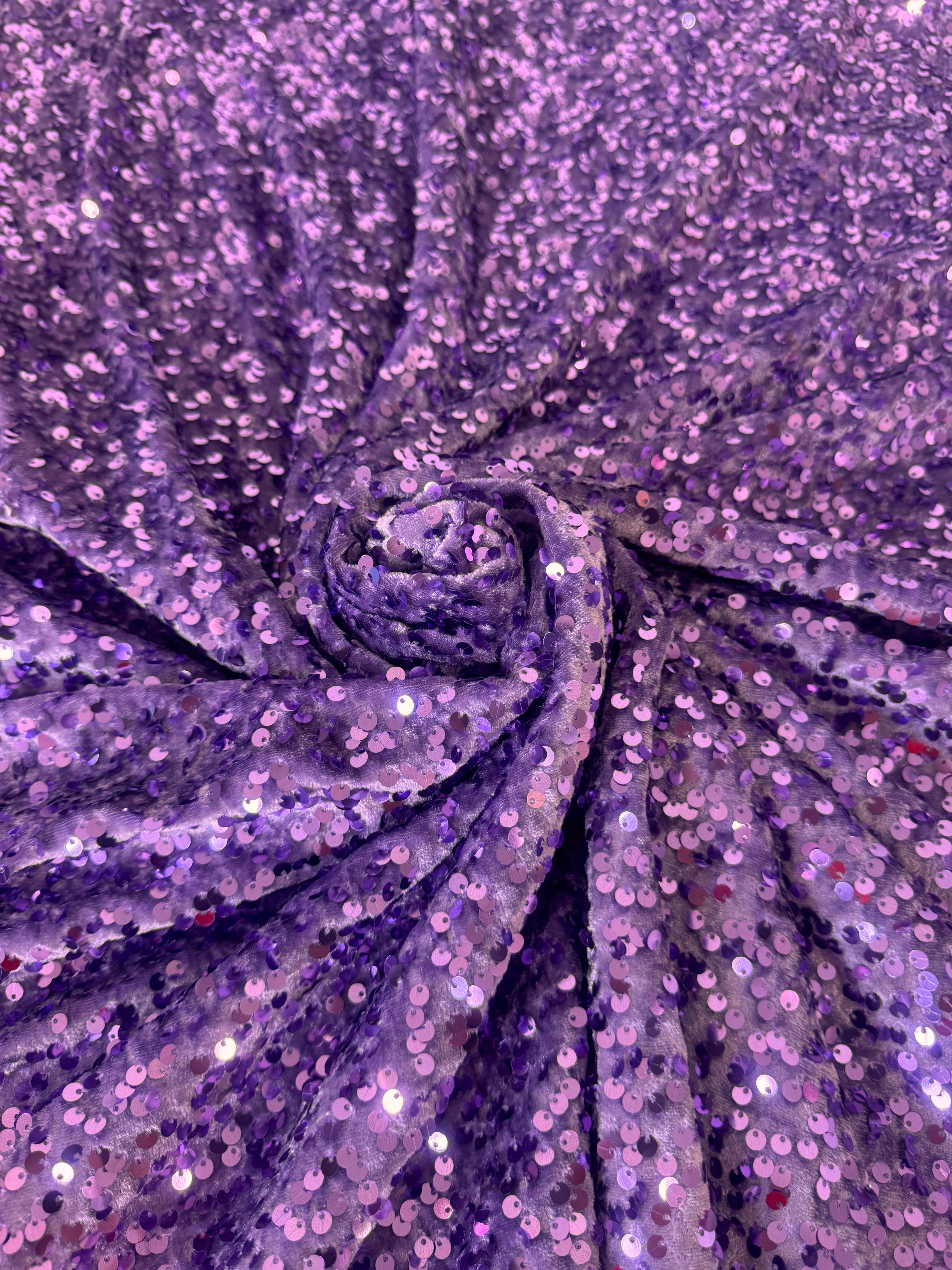 Lavender Sequins Velvet, Sequin on velvet, Stretch Sequin Mesh, Stretch Sequin velvet for woman,  Stretch Sequin velvet for bride, Stretch Sequin velvet on discount, Stretch Sequin velvet online