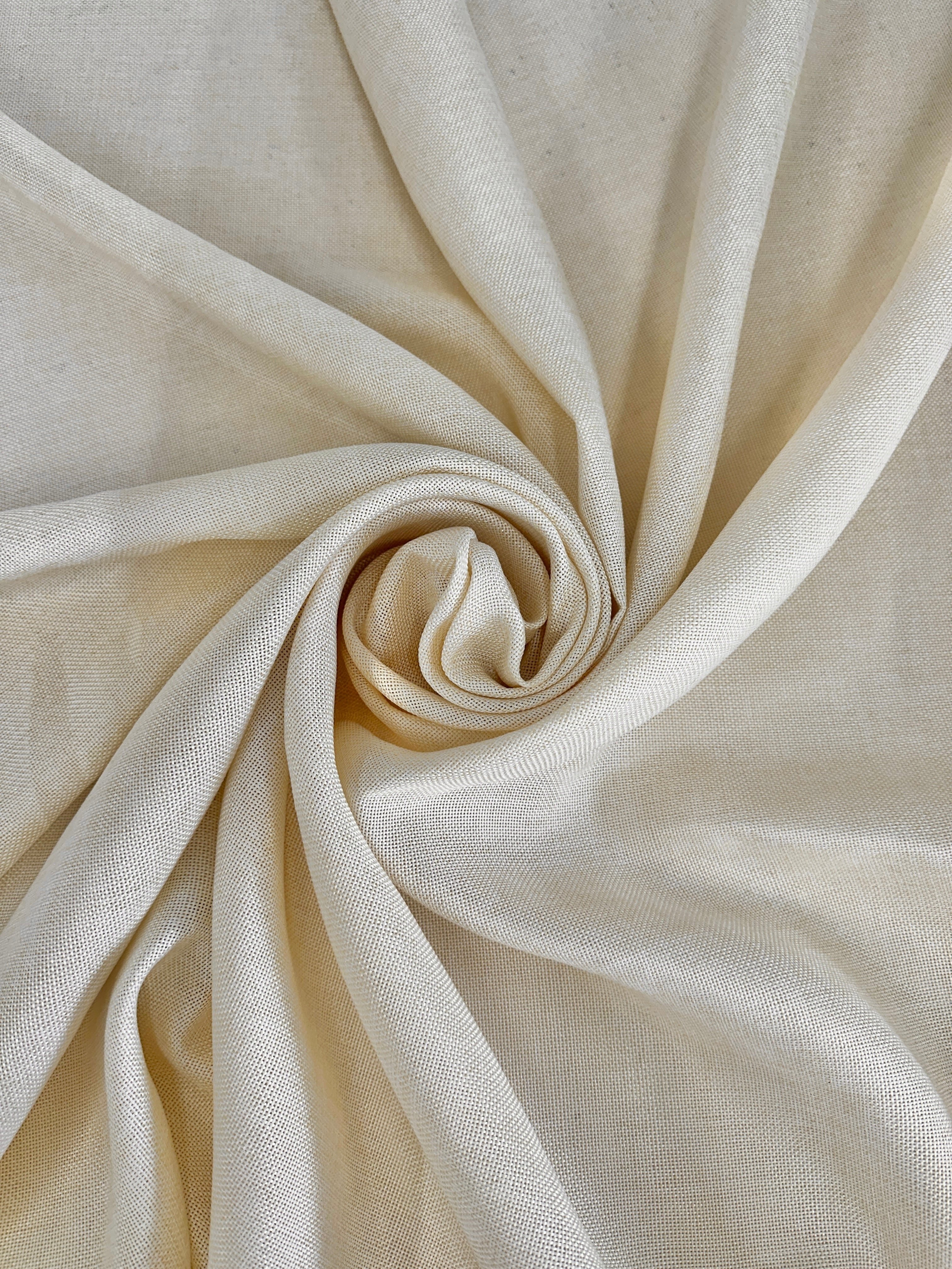 Ivory Faux Linen, Faux Linen, Linen Fabric by Yard, Linen Fabric, Linen Material, Premium Linen, Durable Fabric, Home Decor Fabric