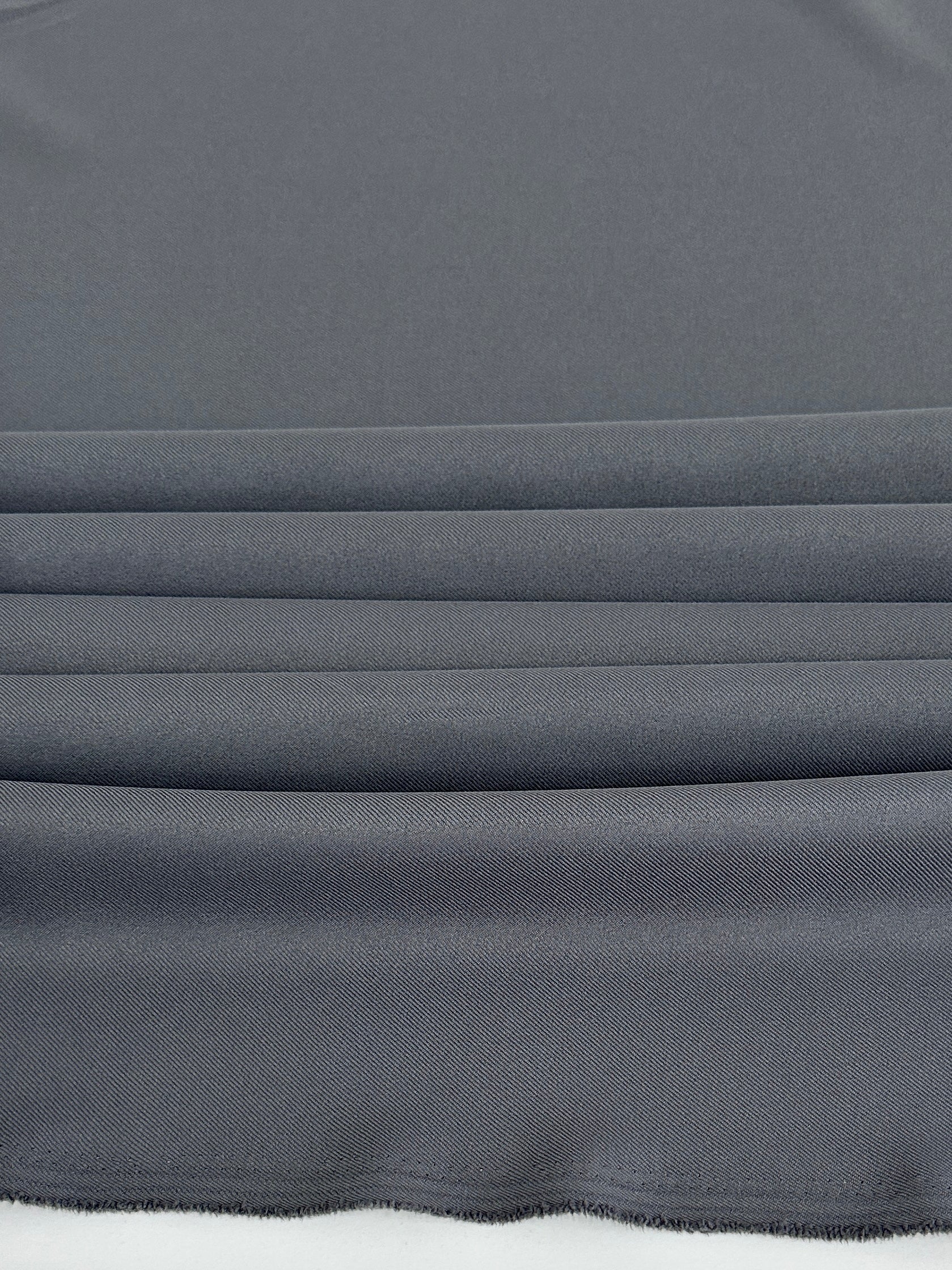 Dark Silver Deluxe Gabardine, Gabardine Fabric Price, Crepe & Gabardine, Stretch Crepe, Twill Gabardine, Brushed Twill, Polyester Gabardine, Crepe on Sale, Solid Fabric