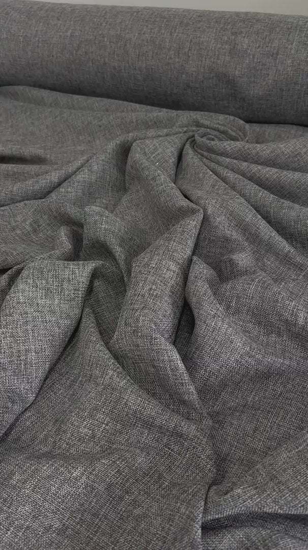 Gray Faux Linen, Faux Linen, Linen Fabric by Yard, Linen Fabric, Linen Material, Premium Linen, Durable Fabric, Home Decor Fabric