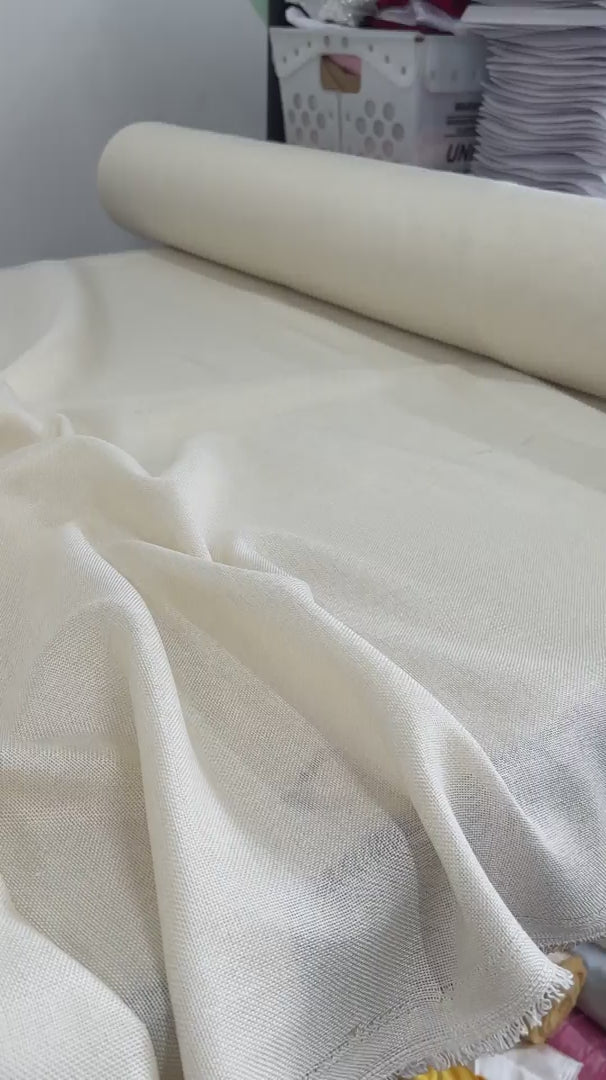 Ivory Faux Linen, Faux Linen, Linen Fabric by Yard, Linen Fabric, Linen Material, Premium Linen, Durable Fabric, Home Decor Fabric