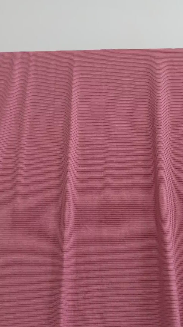 Rusty Rose Solid Rib Knit, Jersey Knit, 4 Way Stretch Fabric, Chunky Knit, Knit Fabric by the Yard, Spandex Fabric, Textured Knit