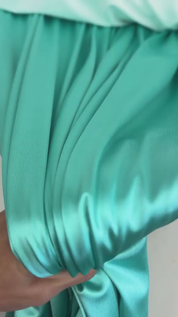 Tiffany Blue Shiny Nylon Spandex, Tiffany Blue Spandex, Nylon Spandex, Shiny Spandex, Stretch Fabric, 4 way stretch fabric, Fabric on Sale, Activewear Fabric, Polyester Fabric