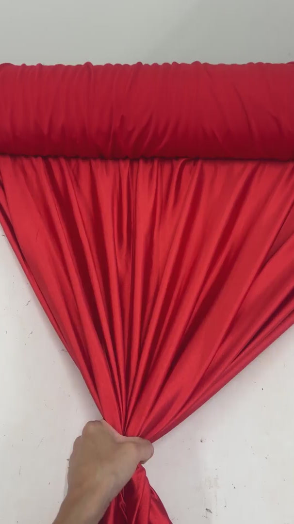 Scarlet Red Shiny Nylon Spandex, Red Spandex, Nylon Spandex, Shiny Spandex, Stretch Fabric, 4 way stretch fabric, Fabric on Sale, Activewear Fabric, Polyester Fabric