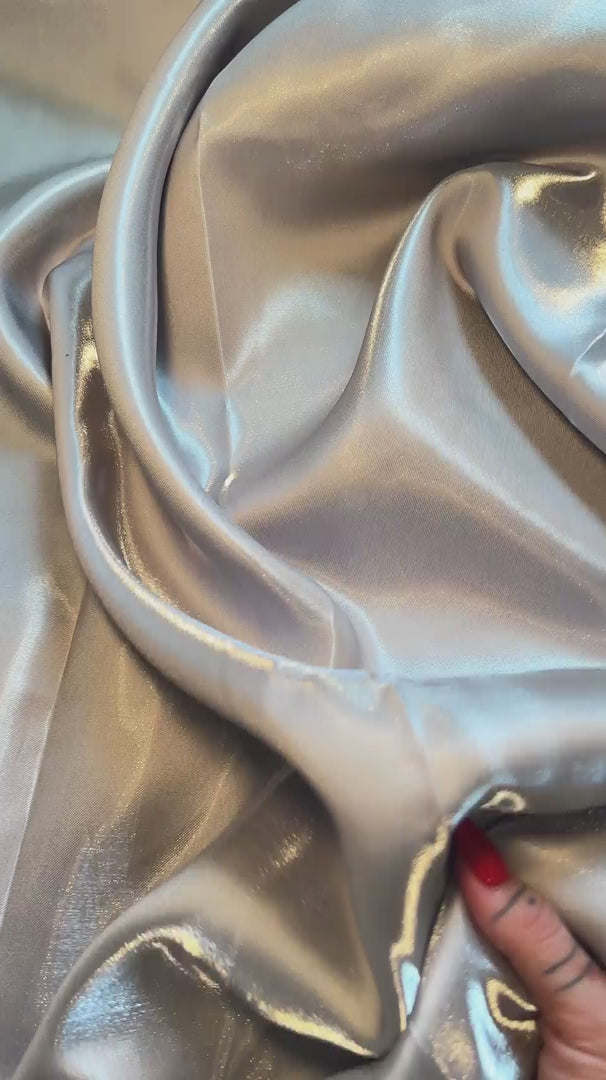 Silver Liquid Bridal Satin, Luxury Silky Satin, Liquid Bridal Satin, Silky Satin, Premium Stretch Bridal Satin, Satin for Bride, Satin for Women, Satin in Low Price, Cheap Satin, Satin on Sale