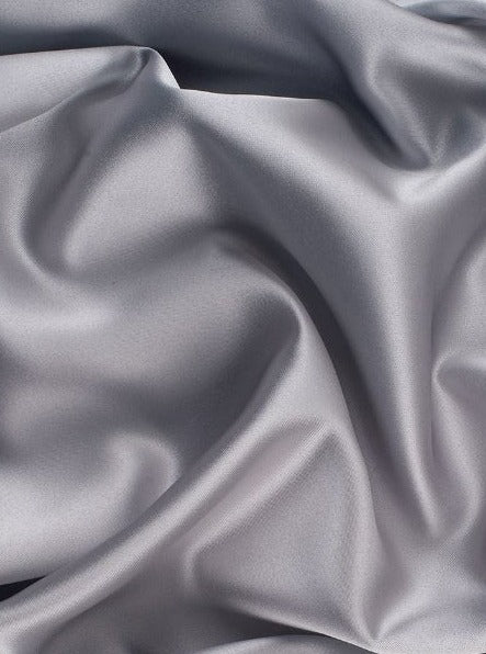 Silver Satin Fabric, Silky Satin Fabric Silver , Bridal Satin Medium Weight, Satin for gown, Shiny Satin, Gray Silk by the yard, satin for woman, silver satin, light silver satin, dark silver satin, silver silky satin, cheap satin, satin in low price, buy satin online, discounted satin