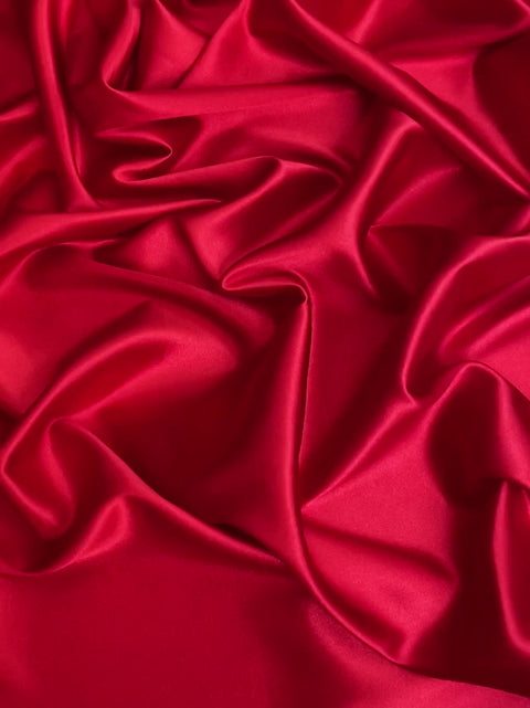 Red Silky Stretch Satin – KikiTextiles