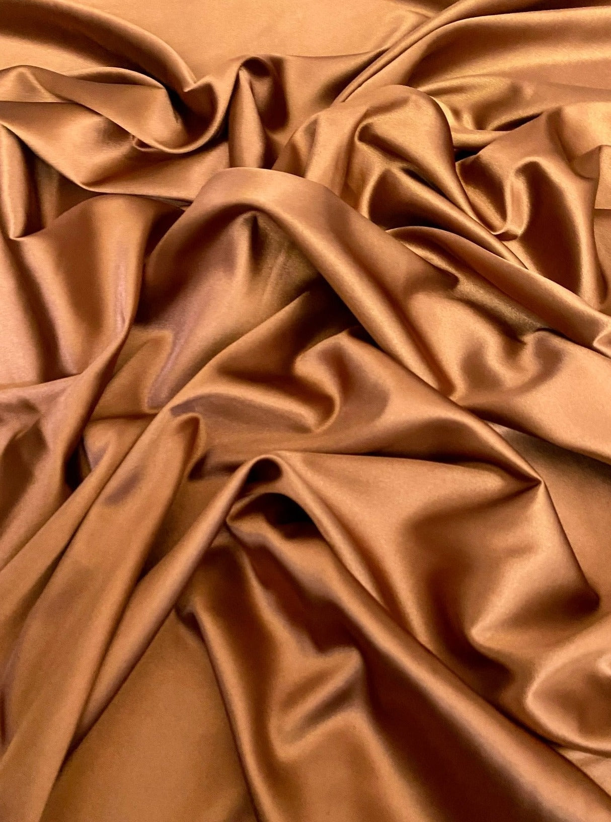 Rust Red Stretch Silk Charmeuse Fabric for Fashion 