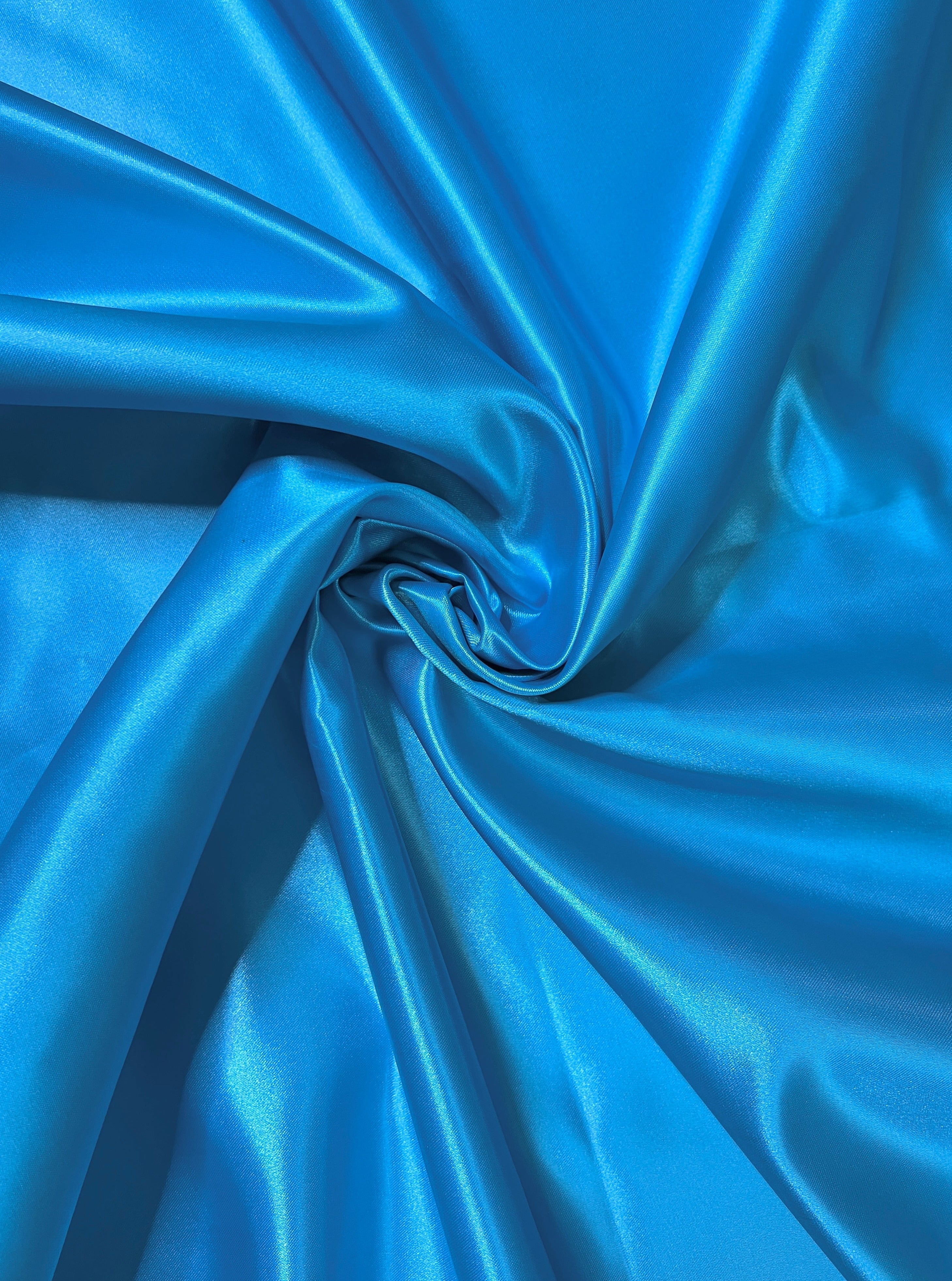 Ocean Blue Duchesse Satin Fabric, Blue Bridal Shiny Satin by yard, Light Blue Heavy Satin Fabric for Wedding Dress,, satin for woman, premium satin, best quality satin, cheap satin, luxury satin, buy satin online, kiki textile fabric, kikitextile satin